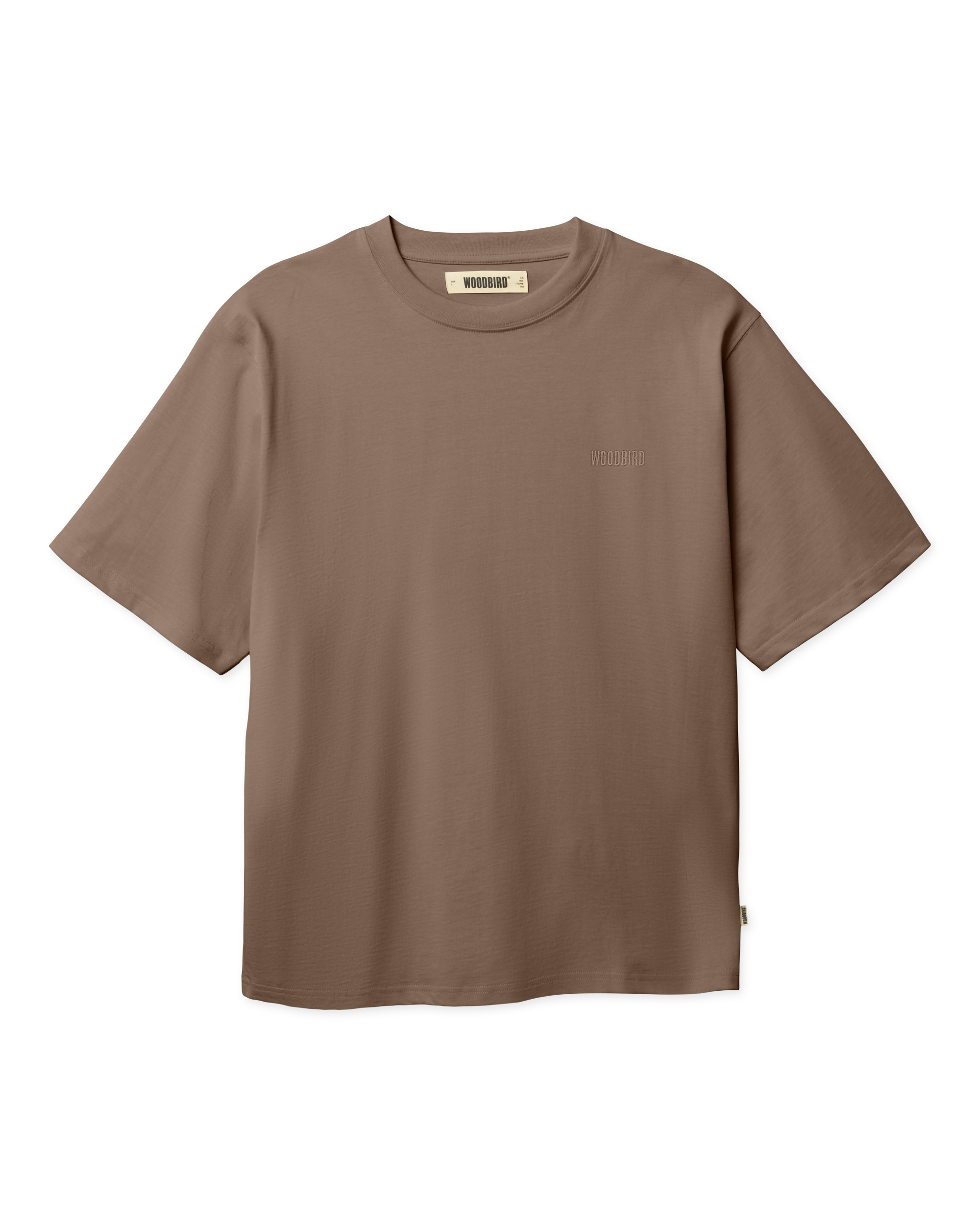 Woodbird WBBaine Base tee T-Shirts Mid Brown