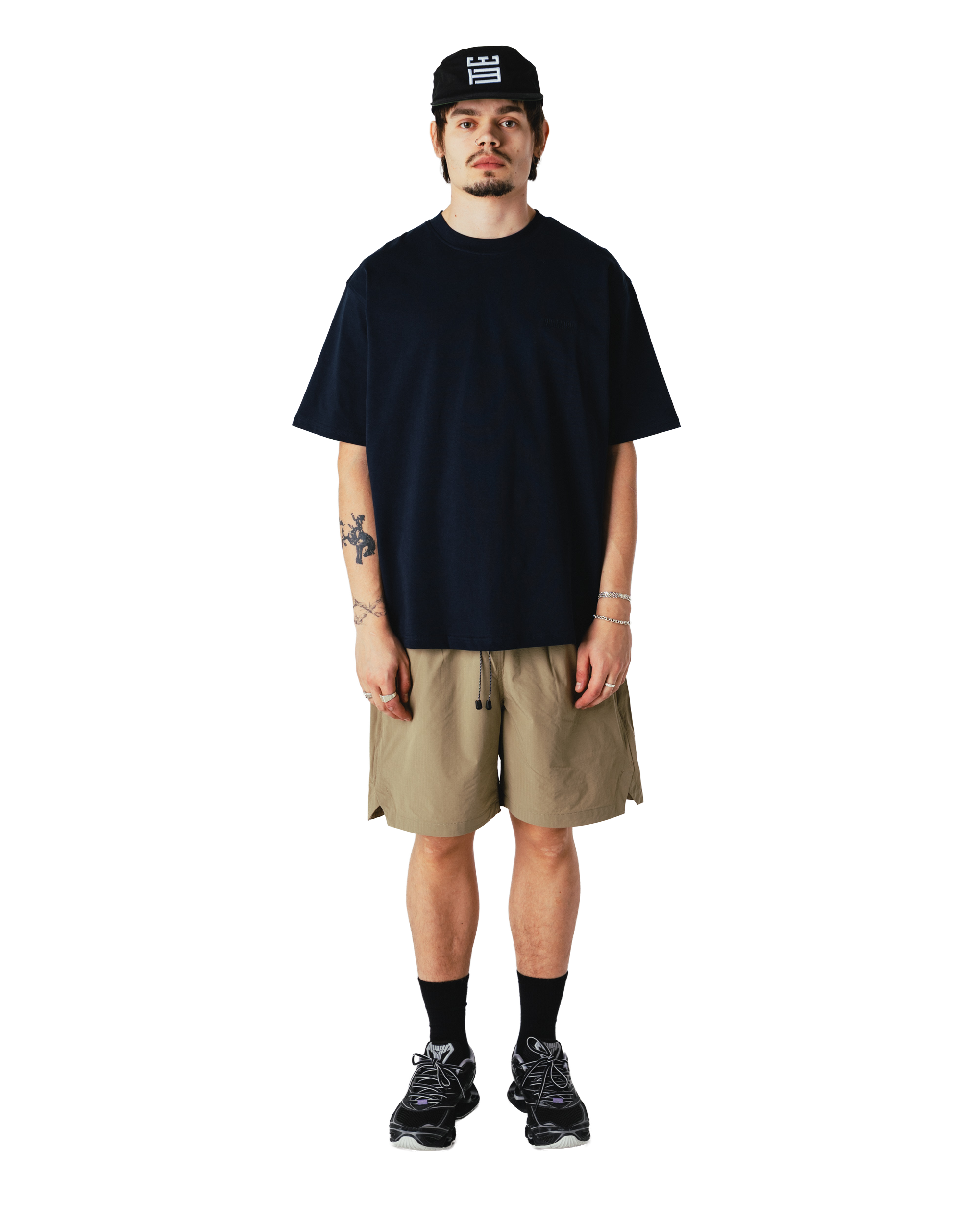 Woodbird WBBaine Base tee T-Shirts Navy
