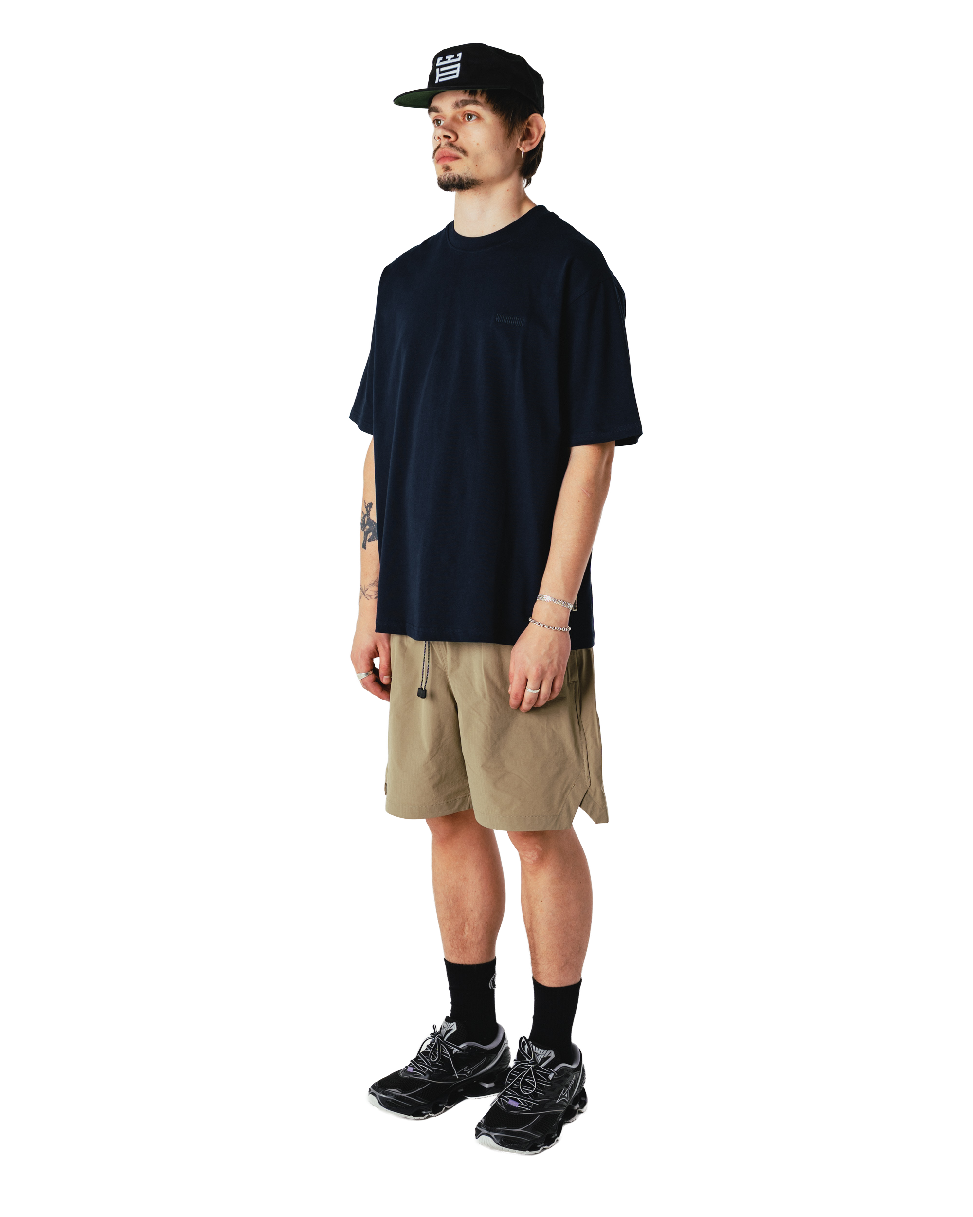 Woodbird WBBaine Base tee T-Shirts Navy