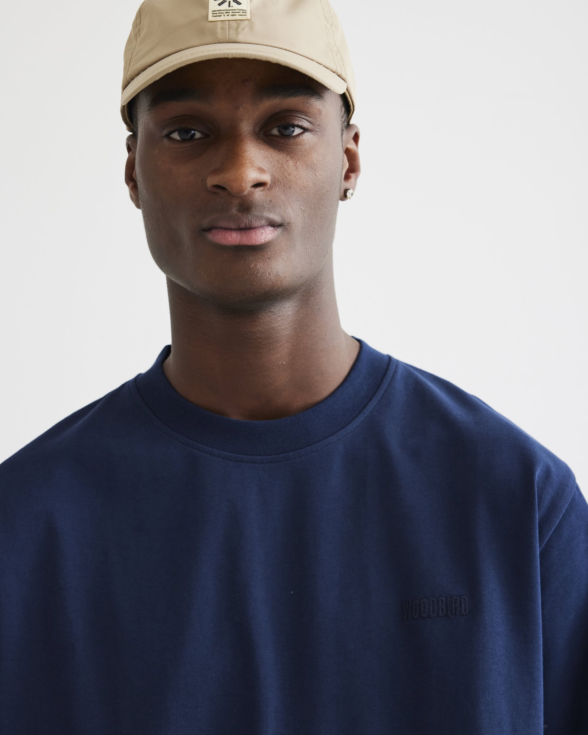 Woodbird WBBaine Base tee T-Shirts Navy