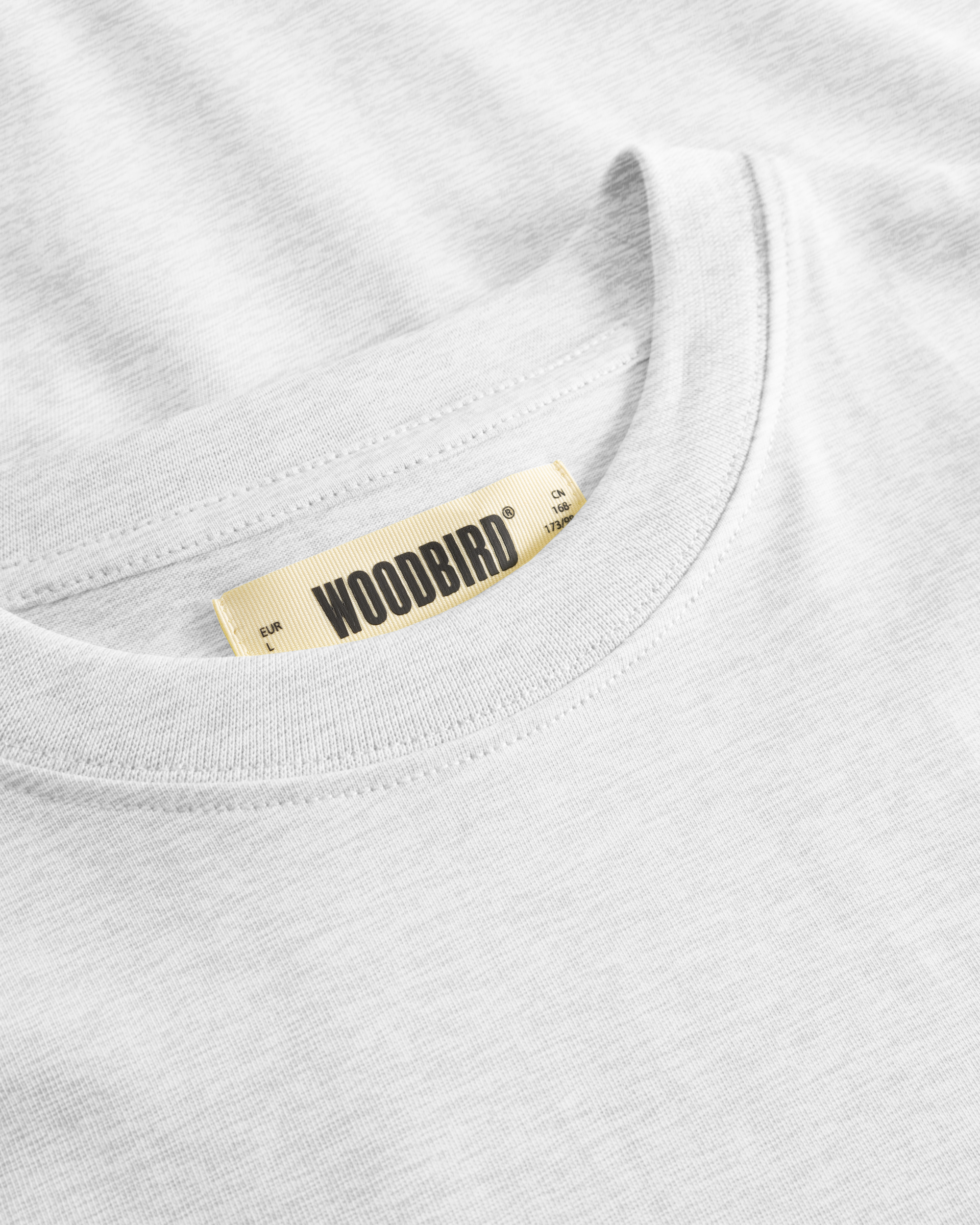 Woodbird WBBaine Base tee T-Shirts Snow Melange
