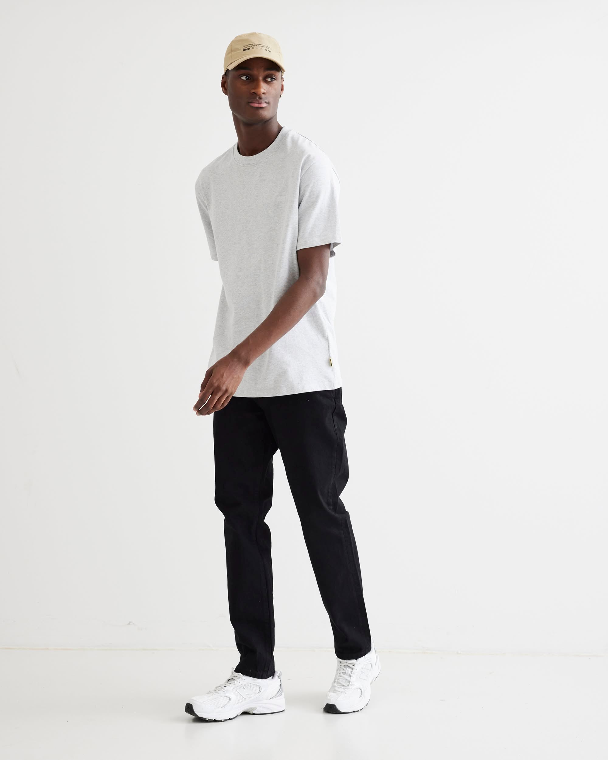 Woodbird WBBaine Base tee T-Shirts Snow Melange