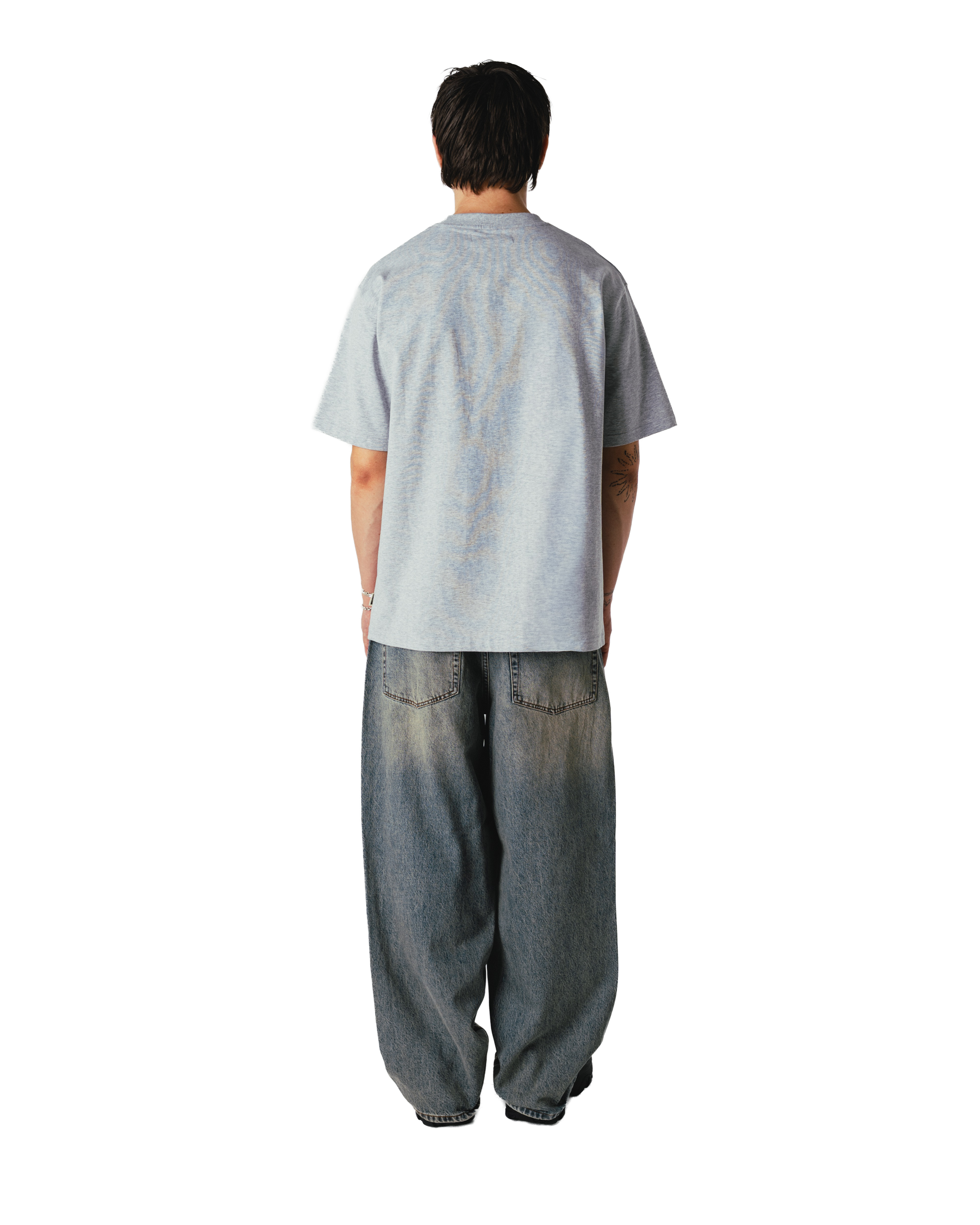 Woodbird WBBaine Base tee T-Shirts Snow Melange
