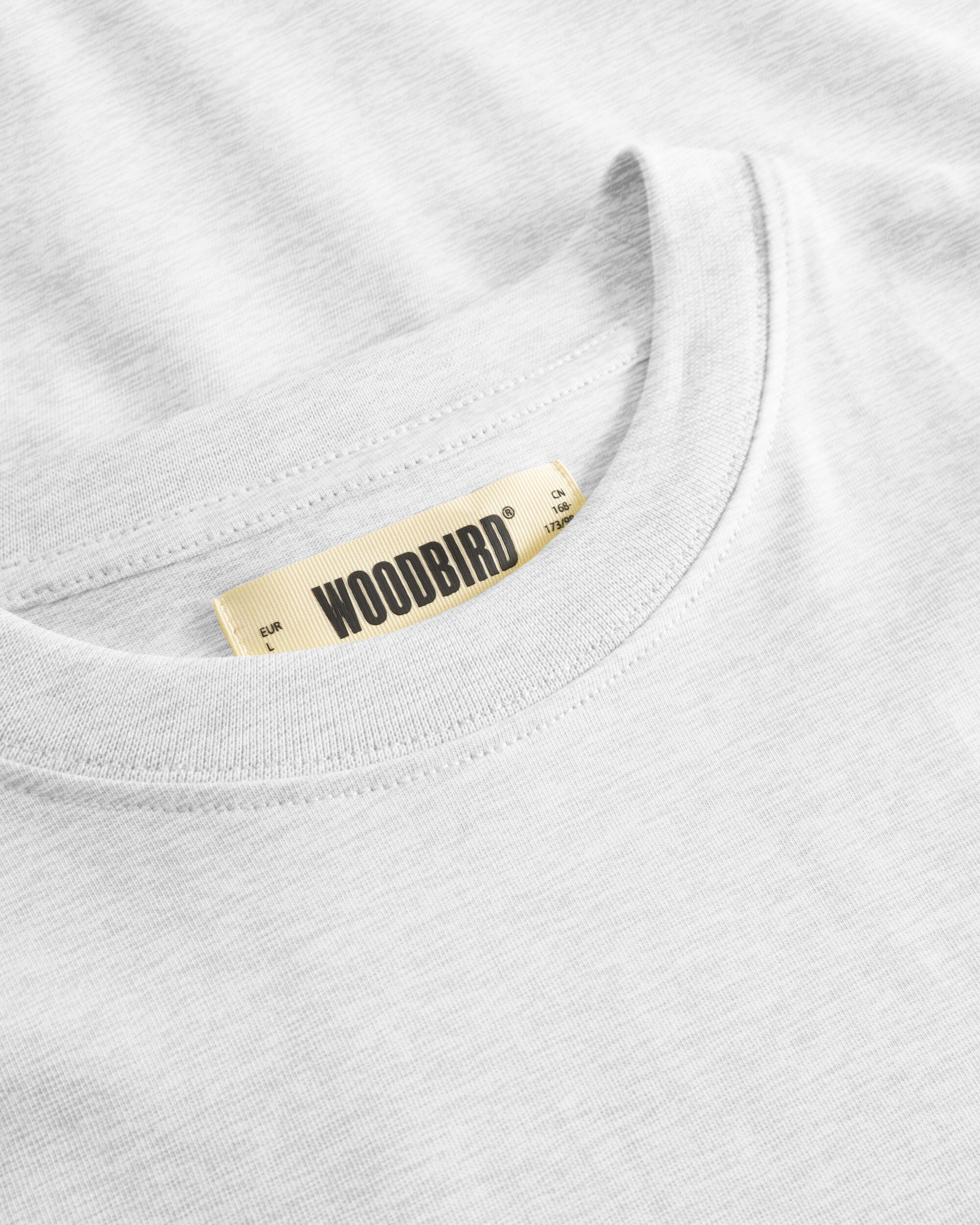 Woodbird WBBaine Base tee T-Shirts Snow Melange