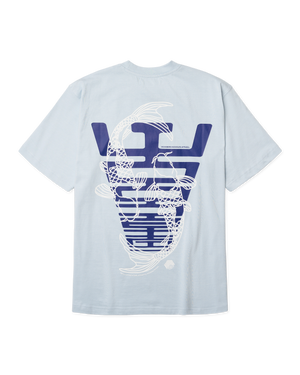 Woodbird WBBaine Carp Tee T-Shirts Dusty Blue