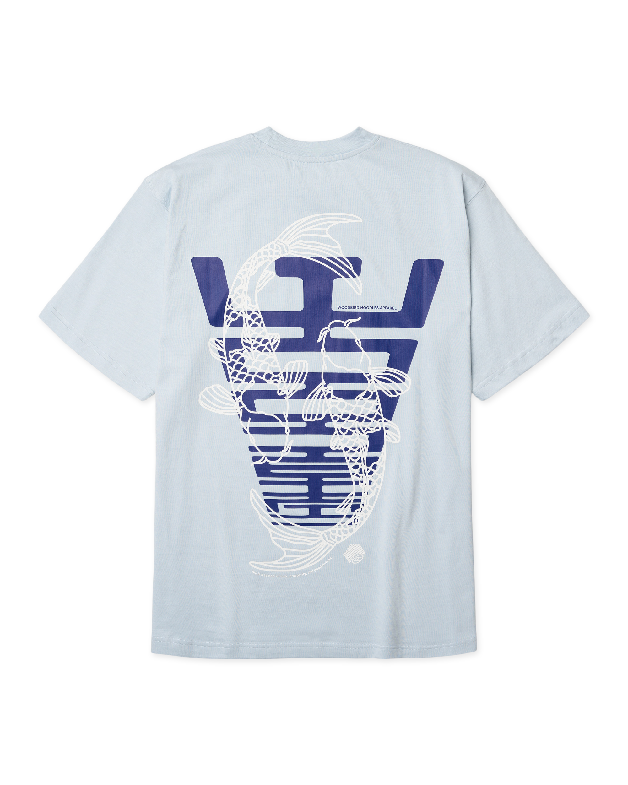 Woodbird WBBaine Carp Tee T-Shirts Dusty Blue