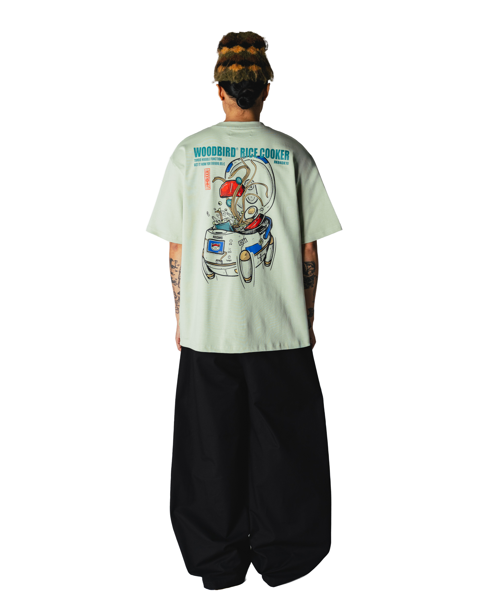 Woodbird WBBaine Cook Tee T-Shirts Dusty Green