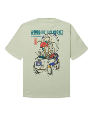 Woodbird WBBaine Cook Tee T-Shirts Dusty Green