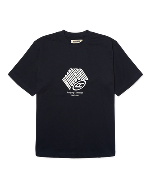 Woodbird WBBaine Cube Tee T-Shirts Dark Navy
