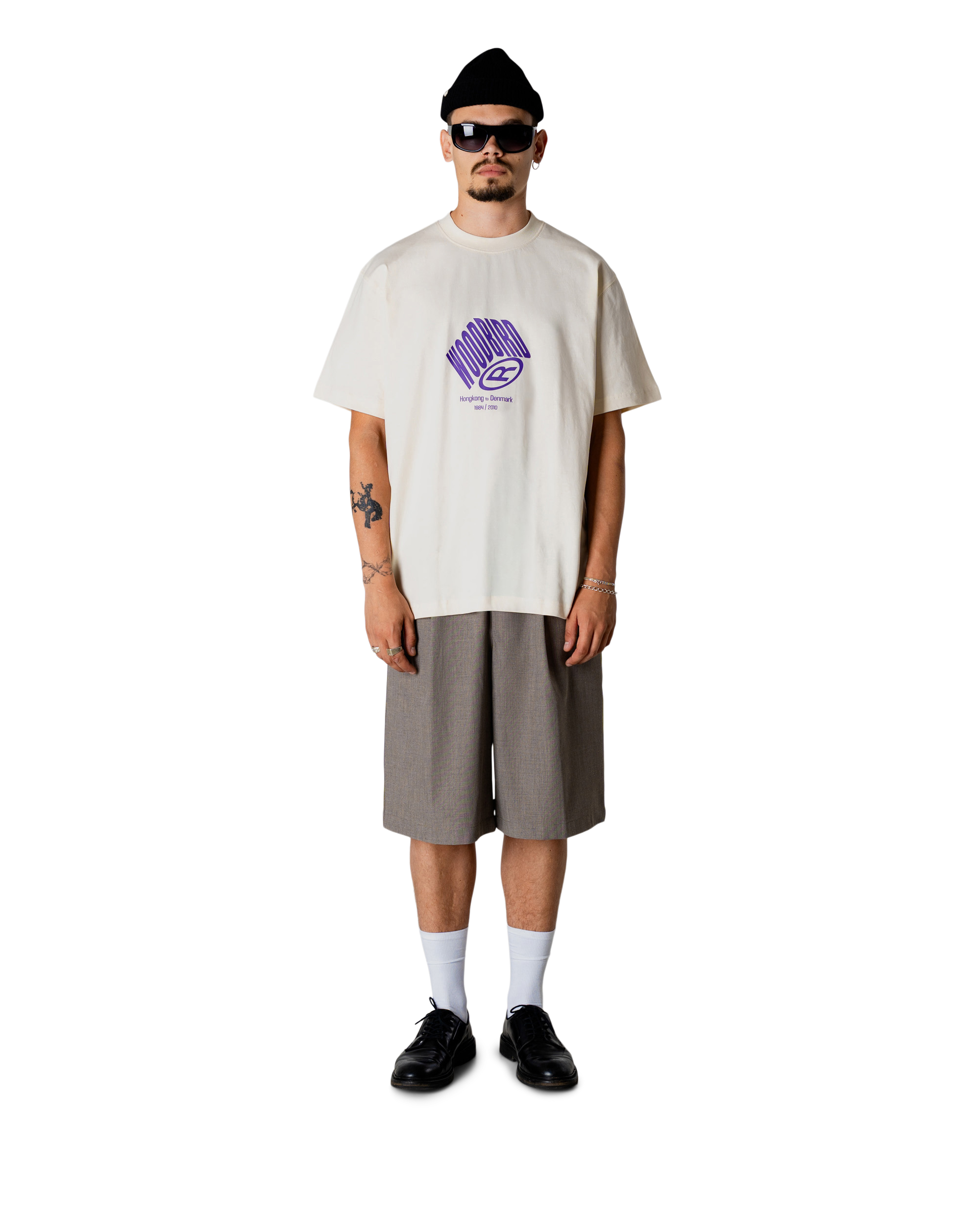 Woodbird WBBaine Cube Tee T-Shirts Off White
