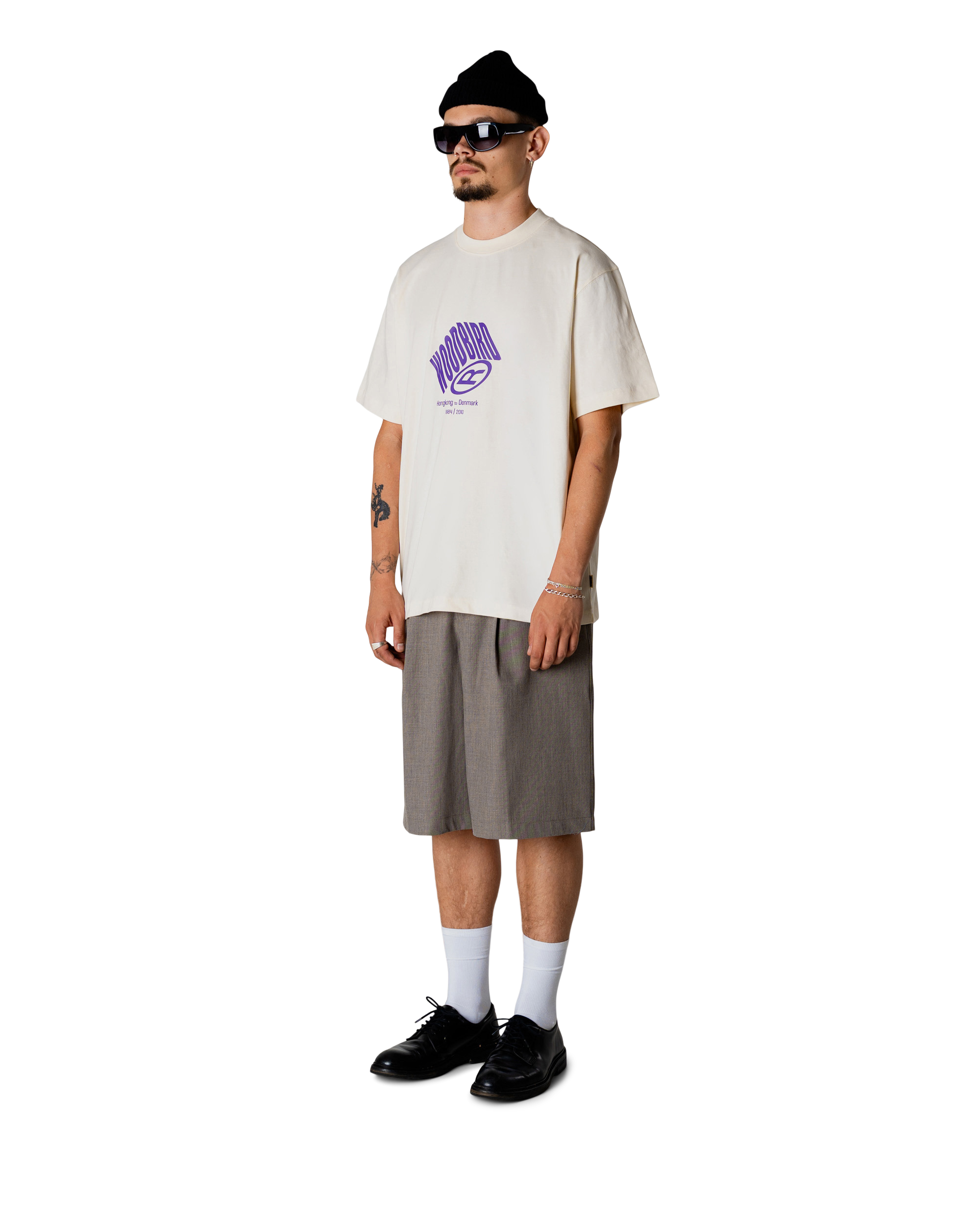 Woodbird WBBaine Cube Tee T-Shirts Off White