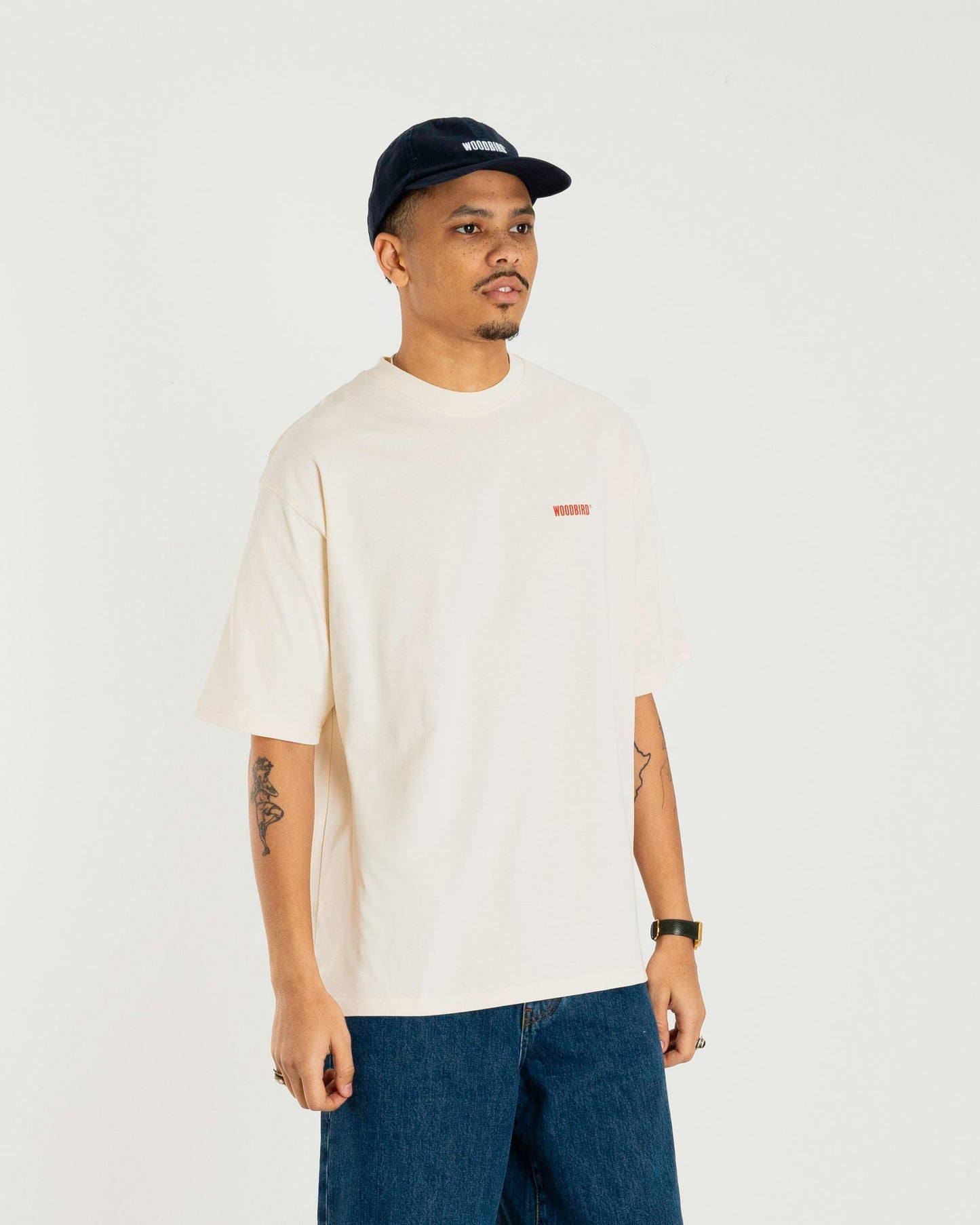 Woodbird WBBaine Dude Tee T-Shirts Off White