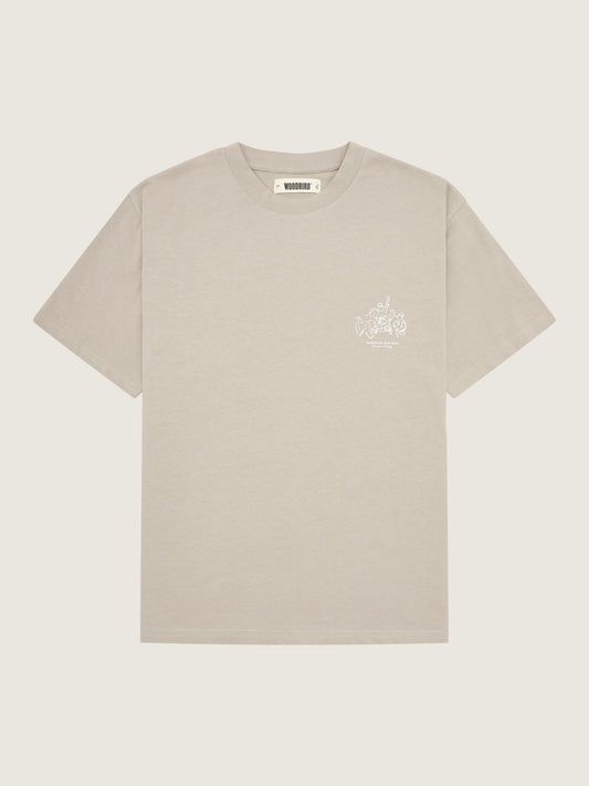 Woodbird WBBaine Fam Tee T-Shirts Dark Beige