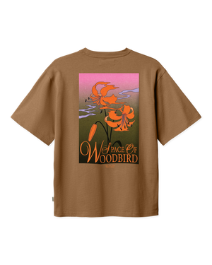 Woodbird WBBaine Flower Tee T-Shirts Dark Brown
