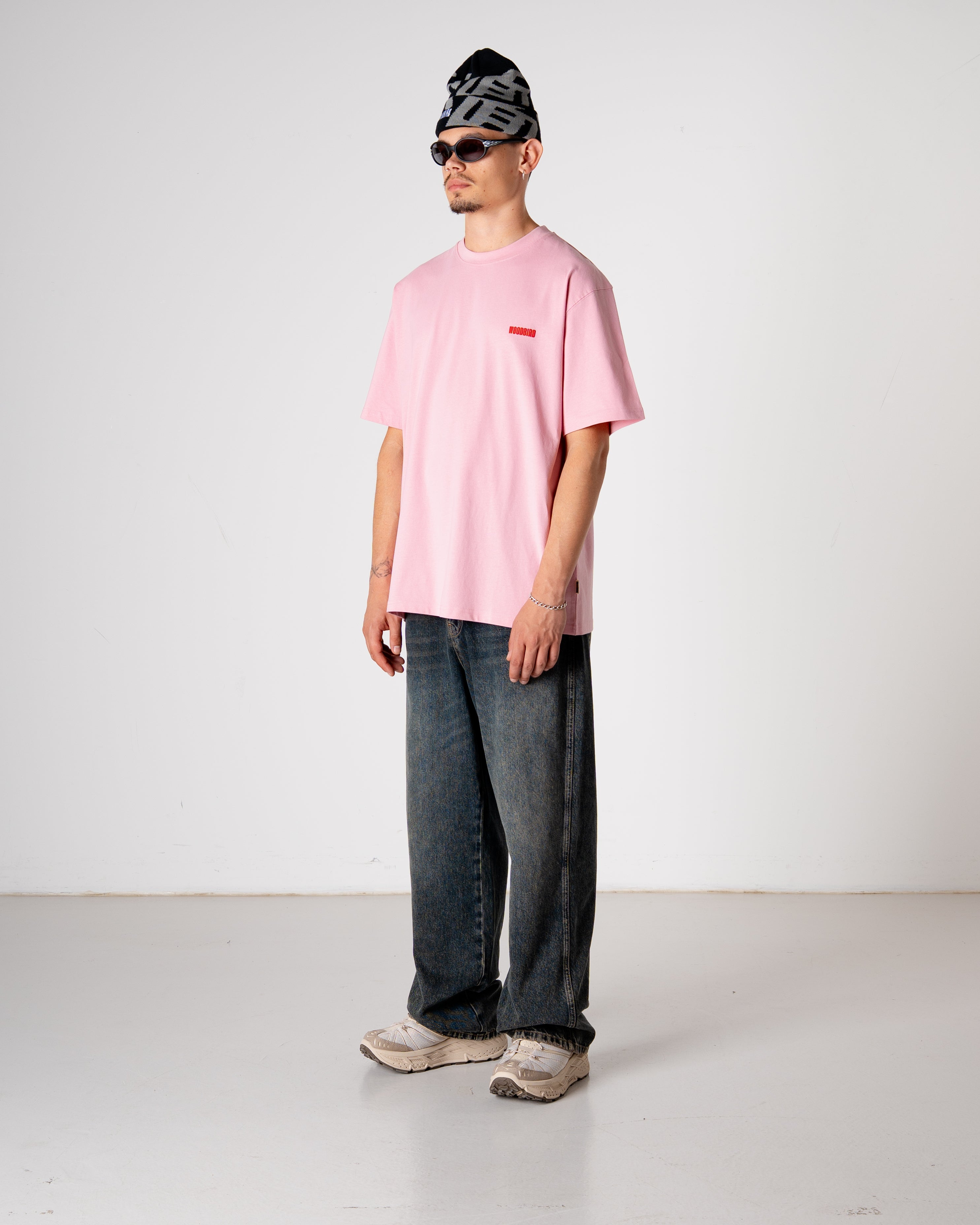 Woodbird WBBaine Founded Tee T-Shirts Dusty Rose