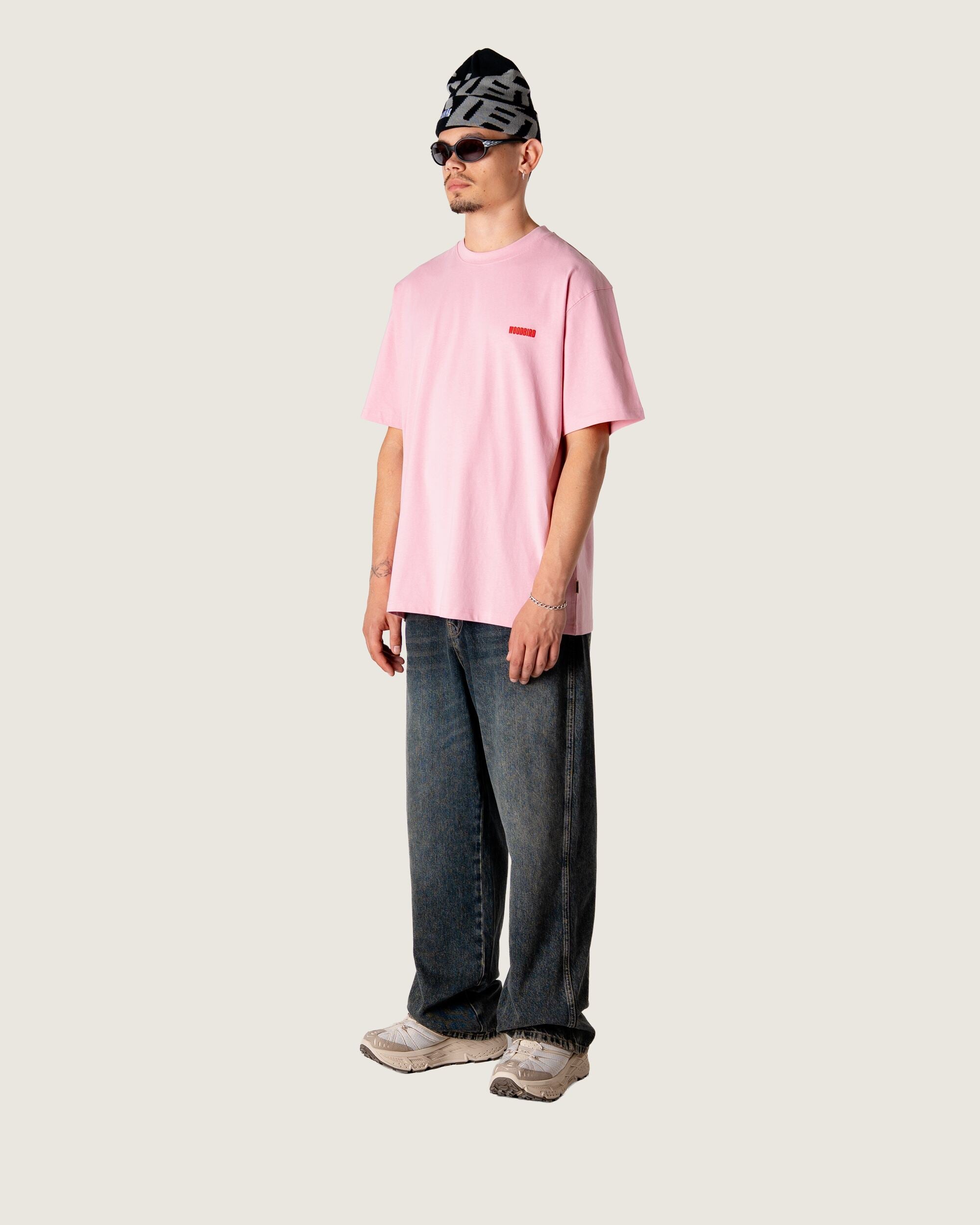 Woodbird WBBaine Founded Tee T-Shirts Dusty Rose