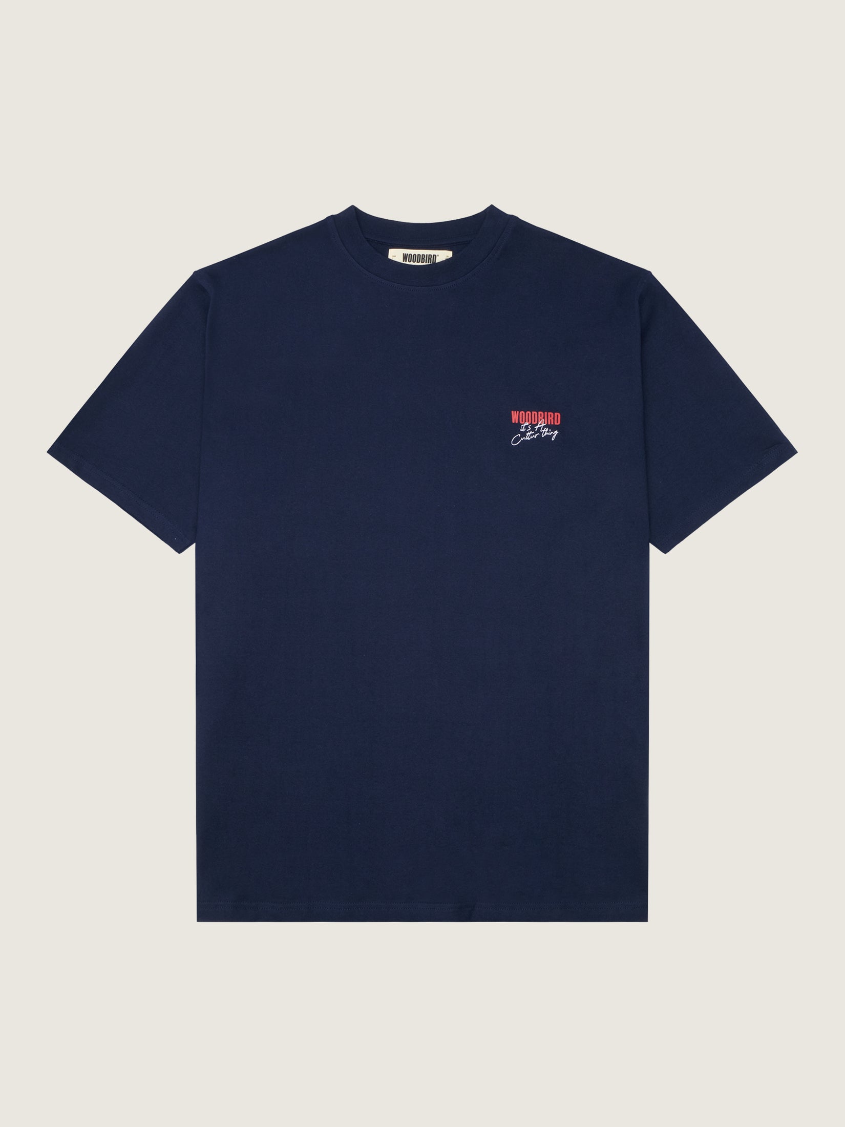 Woodbird WBBaine Ganbei Tee T-Shirts Navy Blazer