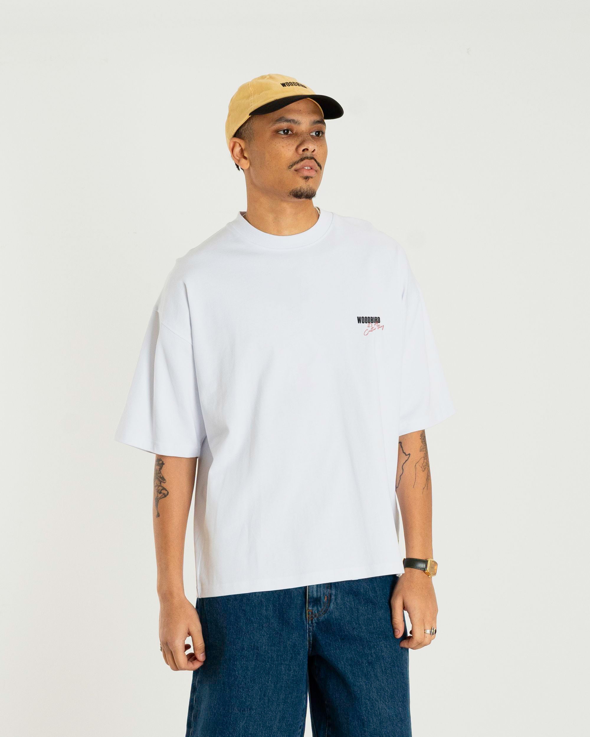 Woodbird WBBaine Ganbei Tee T-Shirts White
