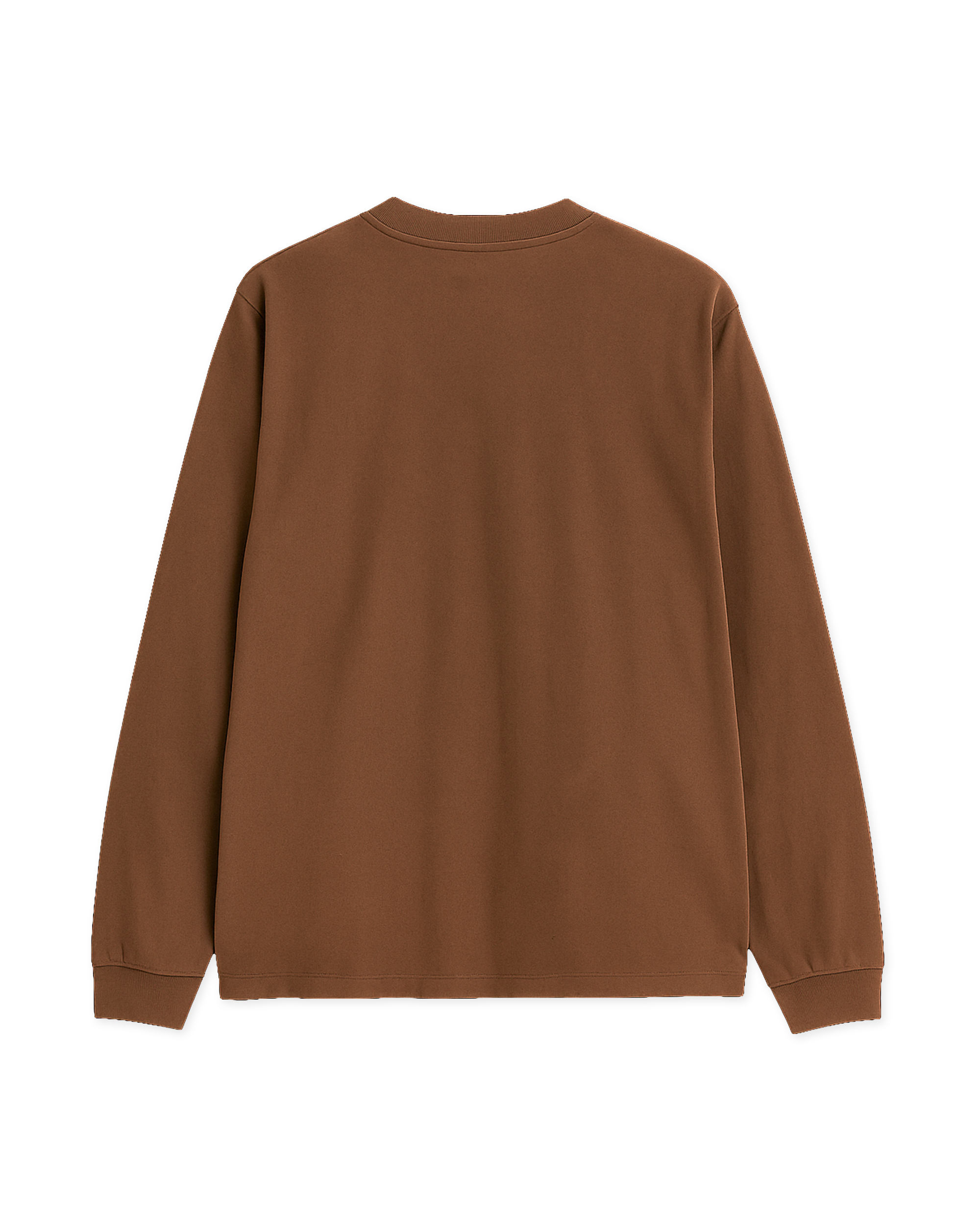 Woodbird WBBaine LS Tee T-Shirts Mid Brown