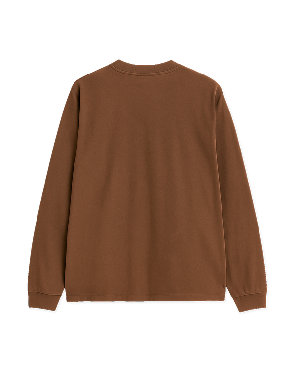 Woodbird WBBaine LS Tee T-Shirts Mid Brown