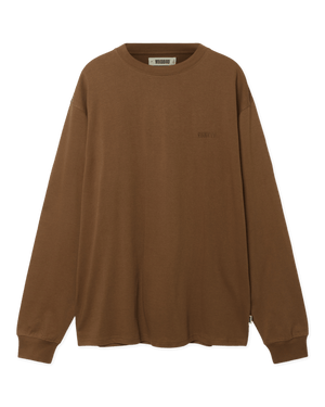 Woodbird WBBaine LS Tee T-Shirts Mid Brown