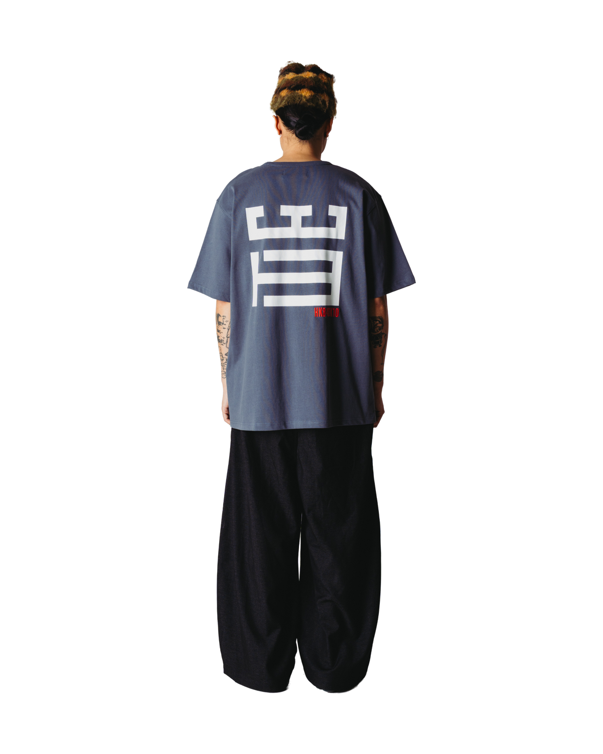 Woodbird WBBaine Mono Tee T-Shirts Slate Blue