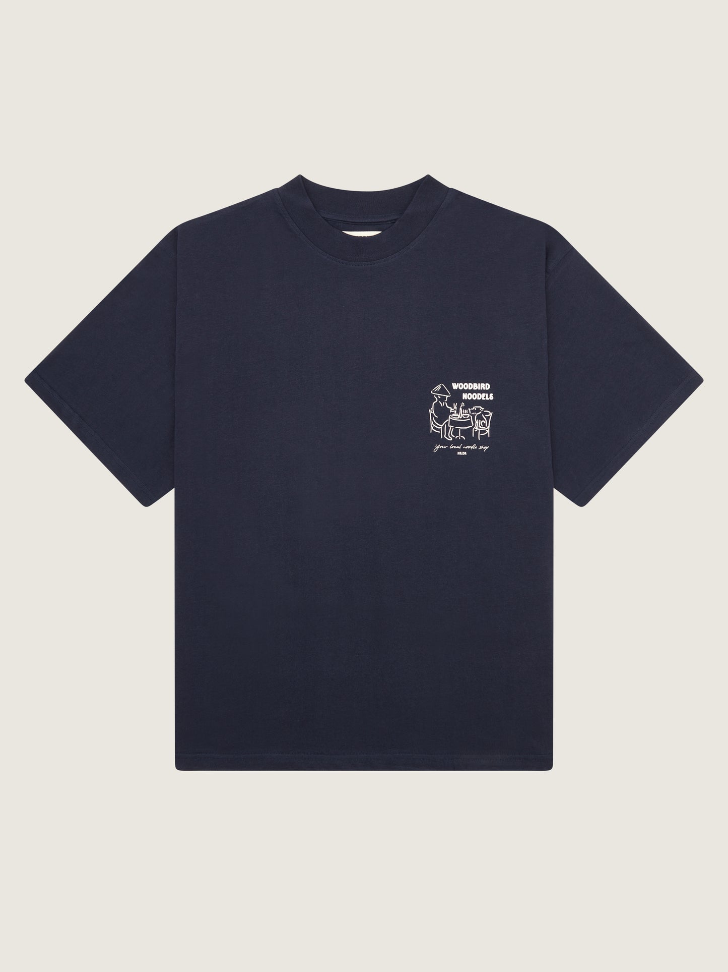 Woodbird WBBaine Noodle Tee T-Shirts Navy