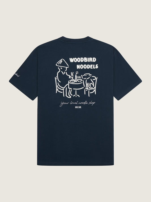 Woodbird WBBaine Noodle Tee T-Shirts Navy