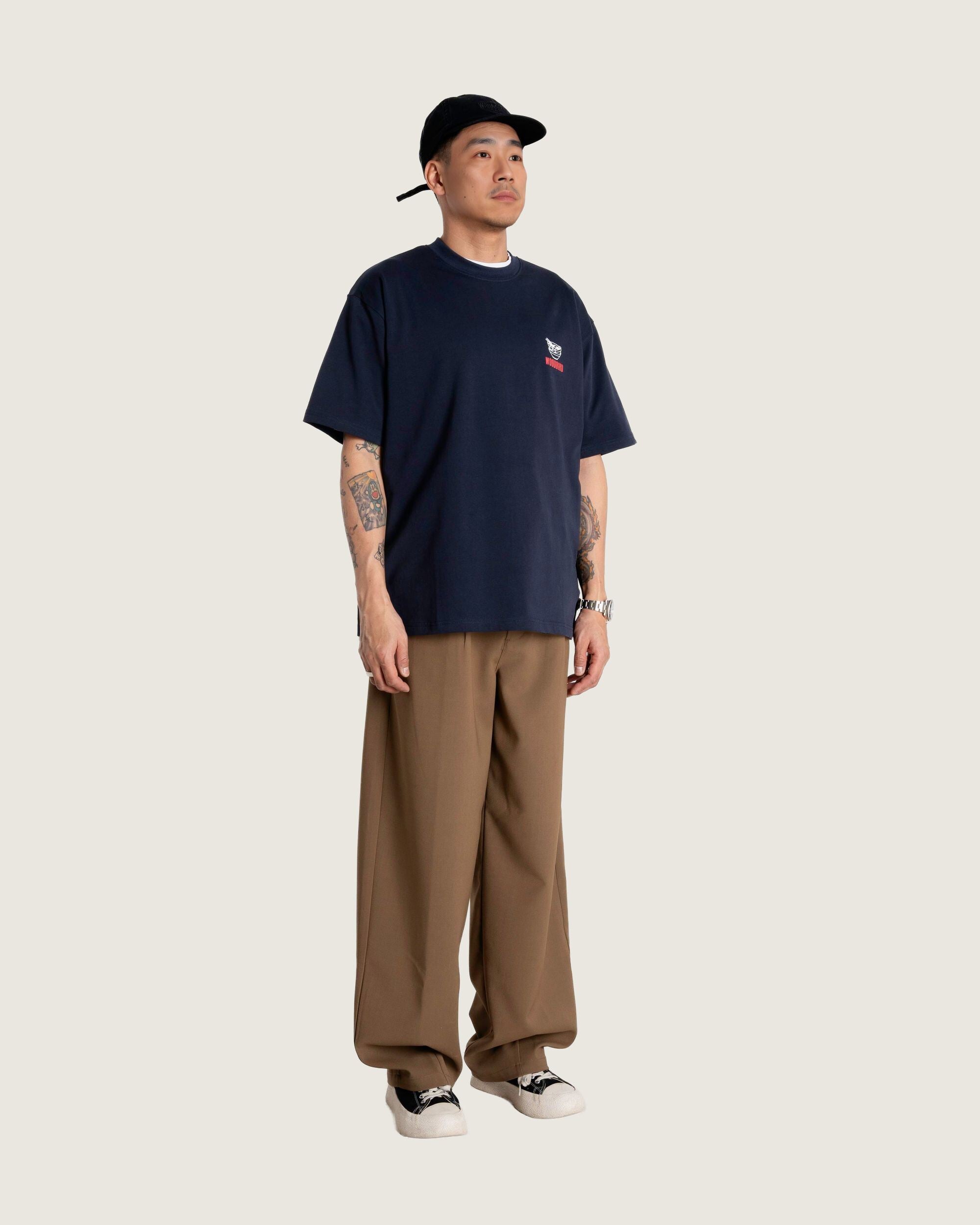 Woodbird WBBaine Noodle Tee T-Shirts Navy