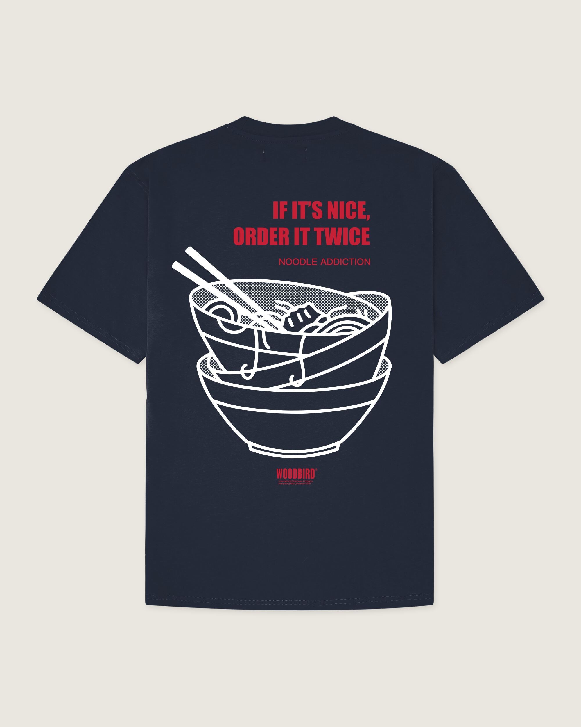 Woodbird WBBaine Noodle Tee T-Shirts Navy