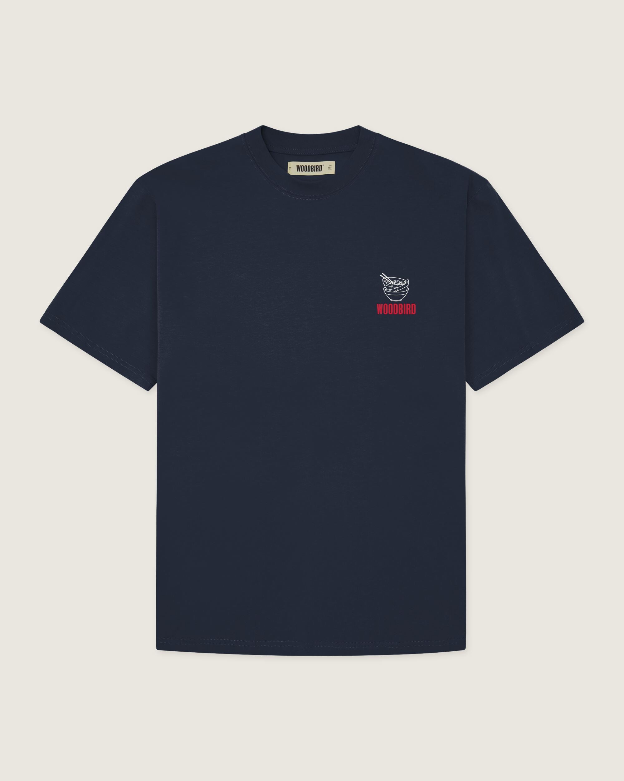 Woodbird WBBaine Noodle Tee T-Shirts Navy