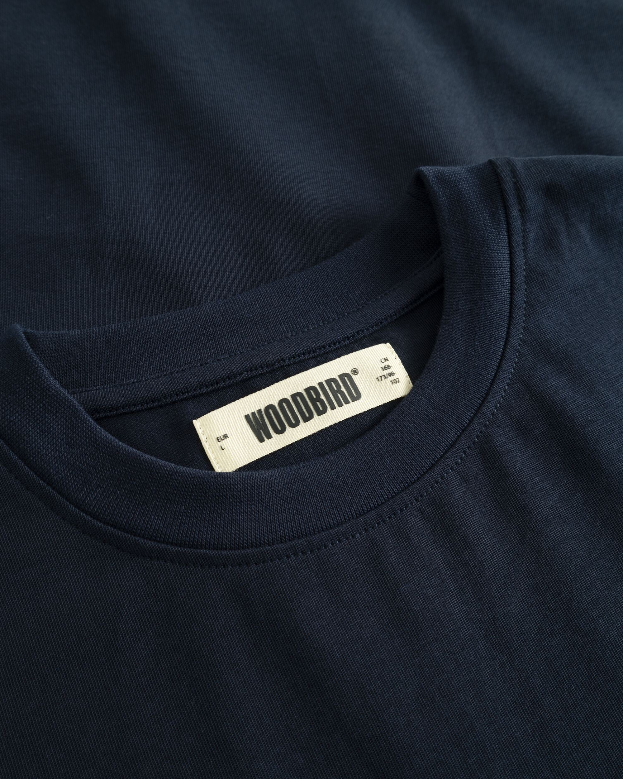 Woodbird WBBaine Noodle Tee T-Shirts Navy