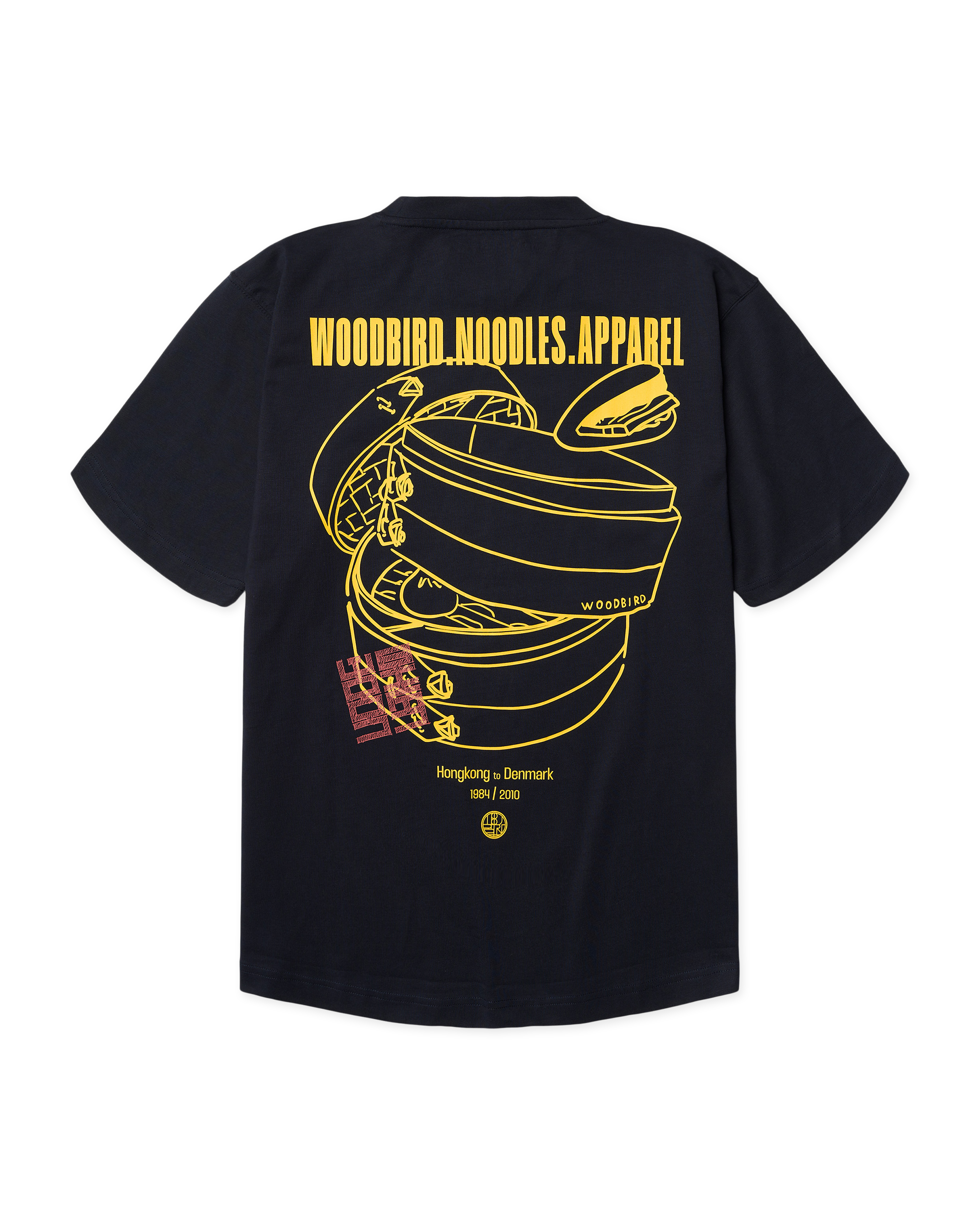 Woodbird WBBaine Nopa Tee T-Shirts Dark Navy