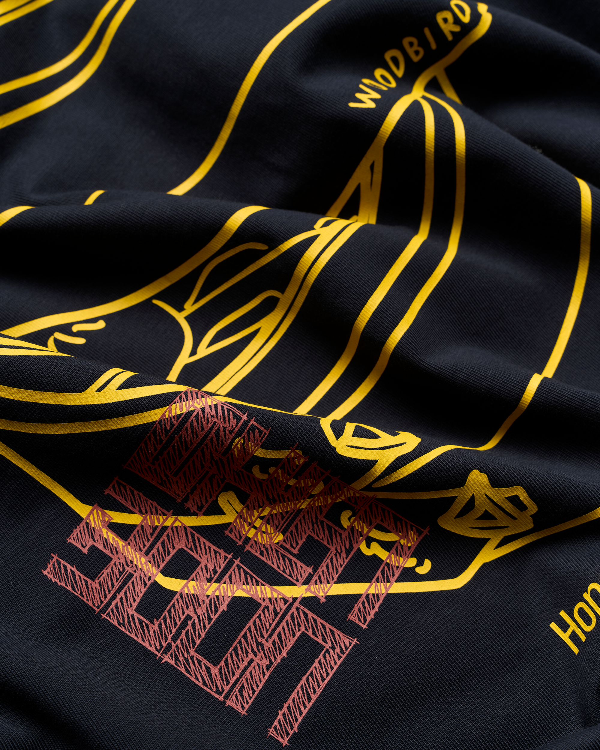 Woodbird WBBaine Nopa Tee T-Shirts Dark Navy