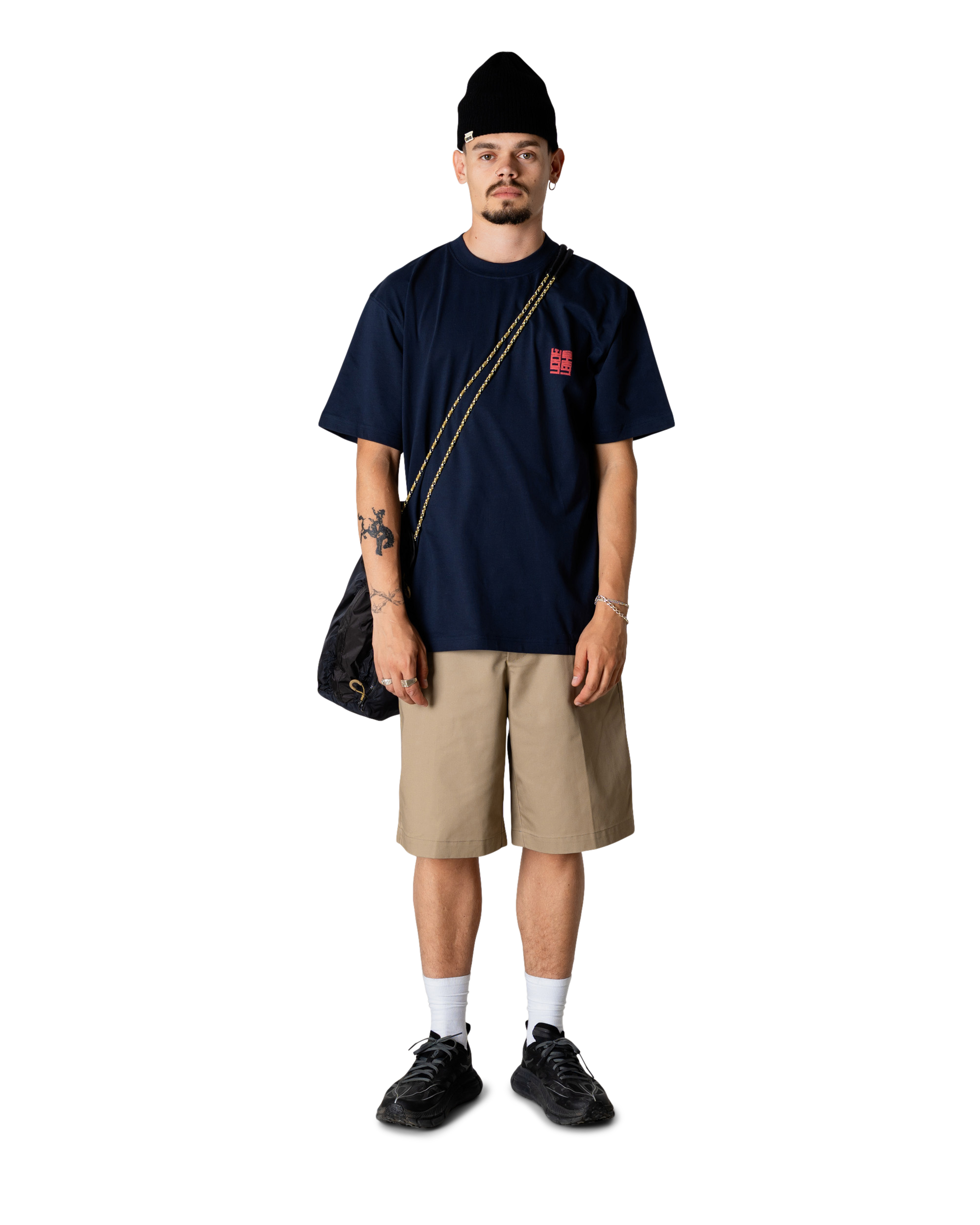 Woodbird WBBaine Nopa Tee T-Shirts Dark Navy