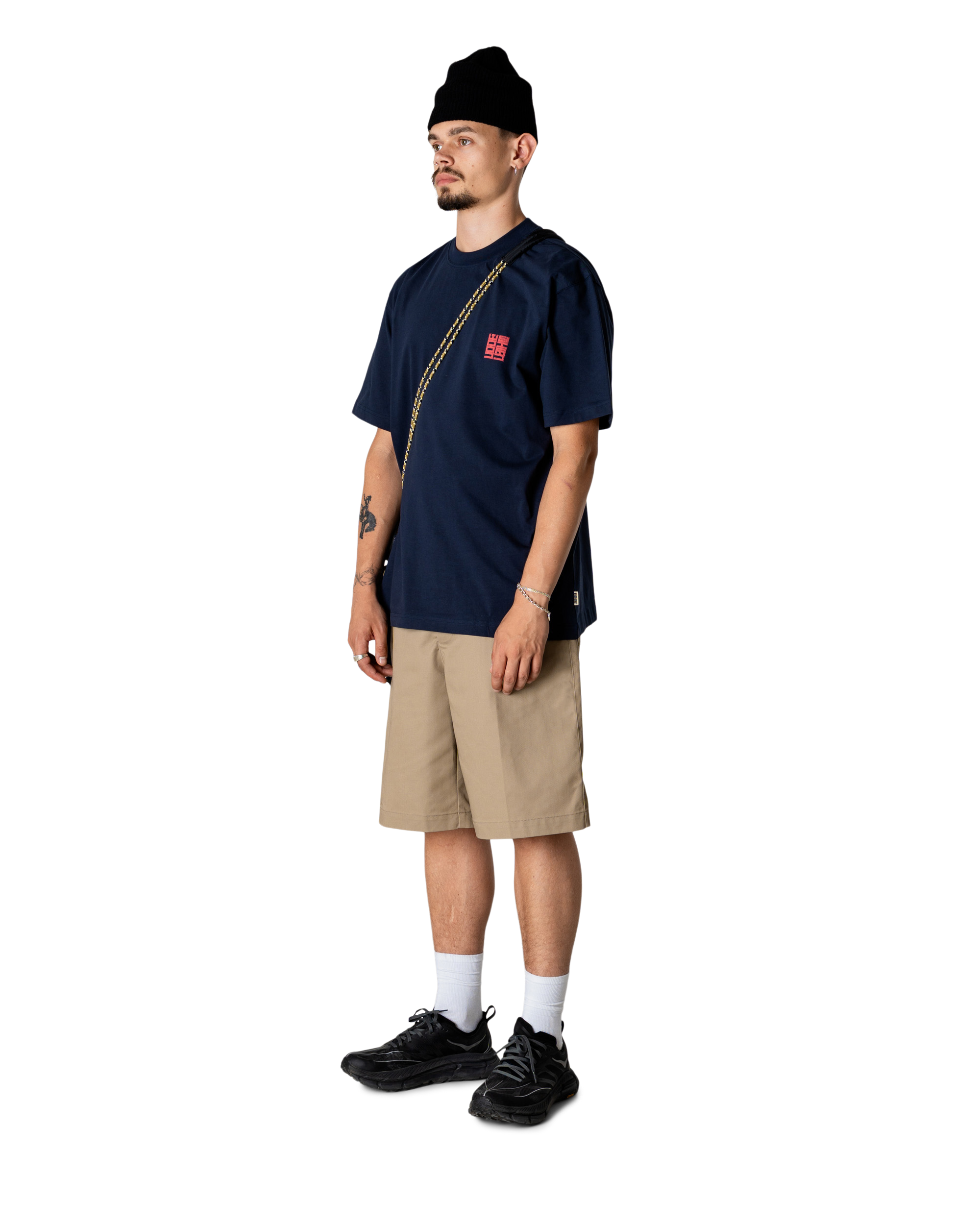Woodbird WBBaine Nopa Tee T-Shirts Dark Navy