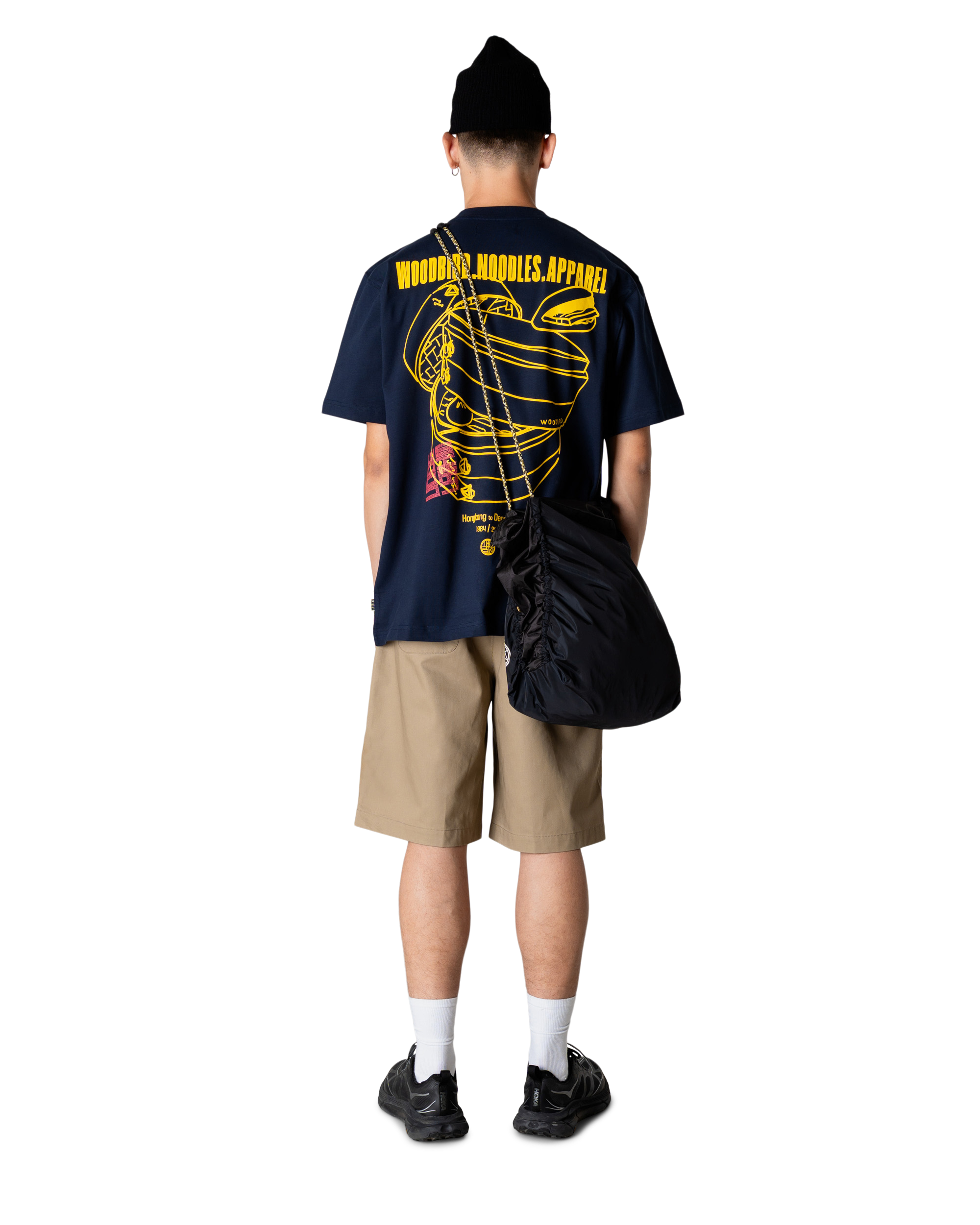 Woodbird WBBaine Nopa Tee T-Shirts Dark Navy
