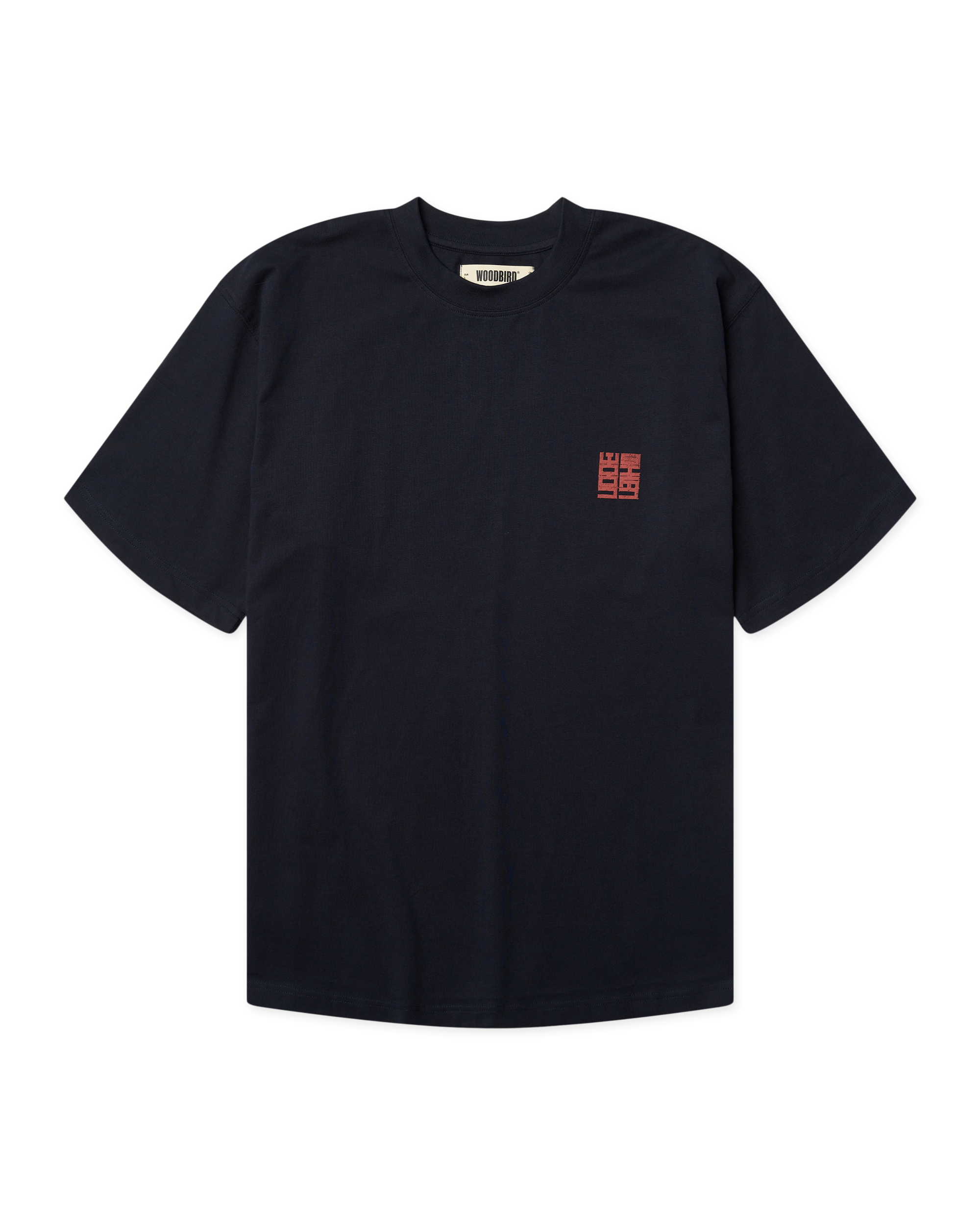 Woodbird WBBaine Nopa Tee T-Shirts Dark Navy