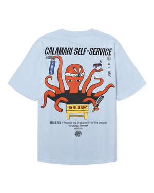 Woodbird WBBaine Octo Tee T-Shirts Dusty Blue