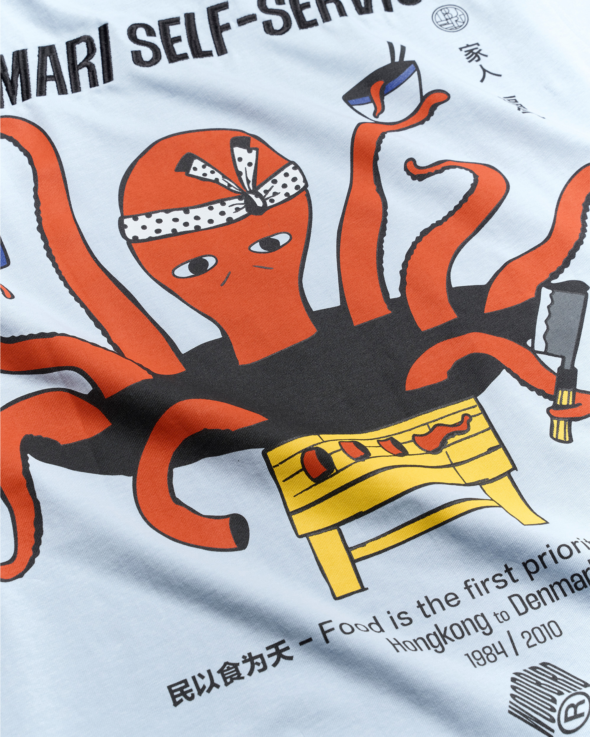 Woodbird WBBaine Octo Tee T-Shirts Dusty Blue
