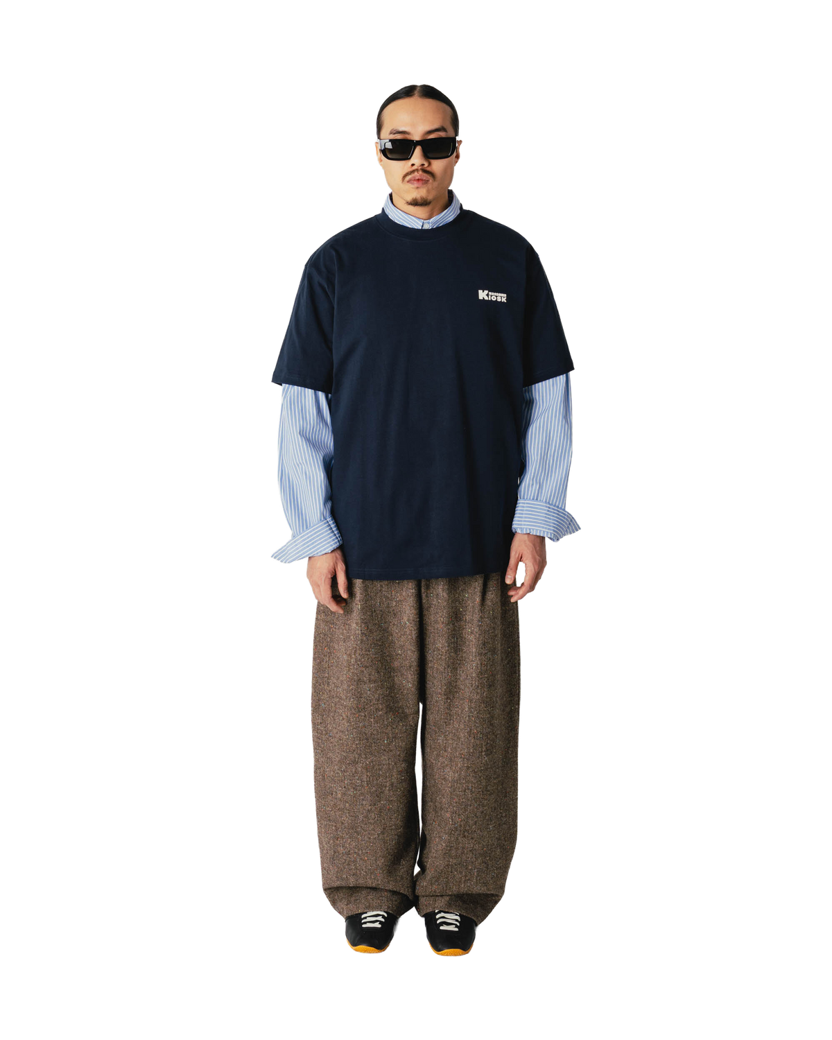 Woodbird WBBaine Shop Tee T-Shirts Dark Navy