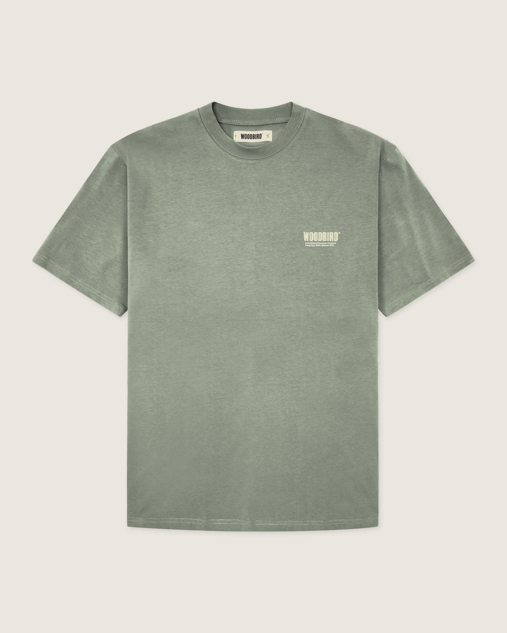 Woodbird WBBaine Soya Tee T-Shirts Grey-Green