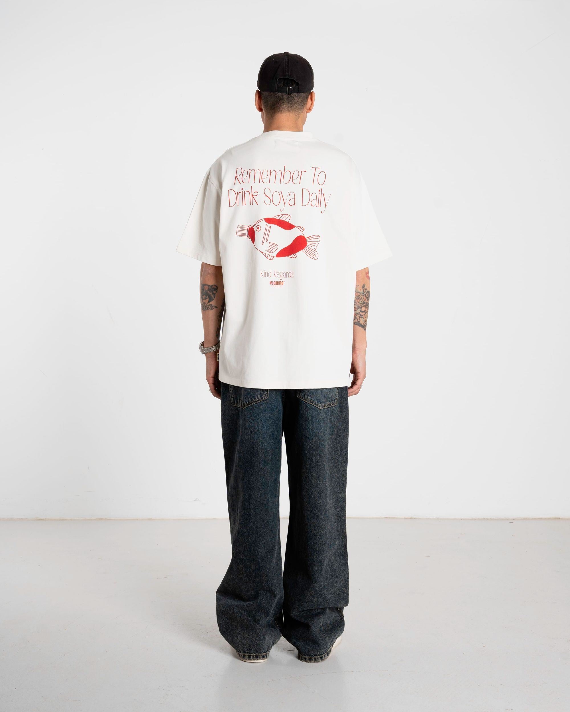 Woodbird WBBaine Soya Tee T-Shirts Off White