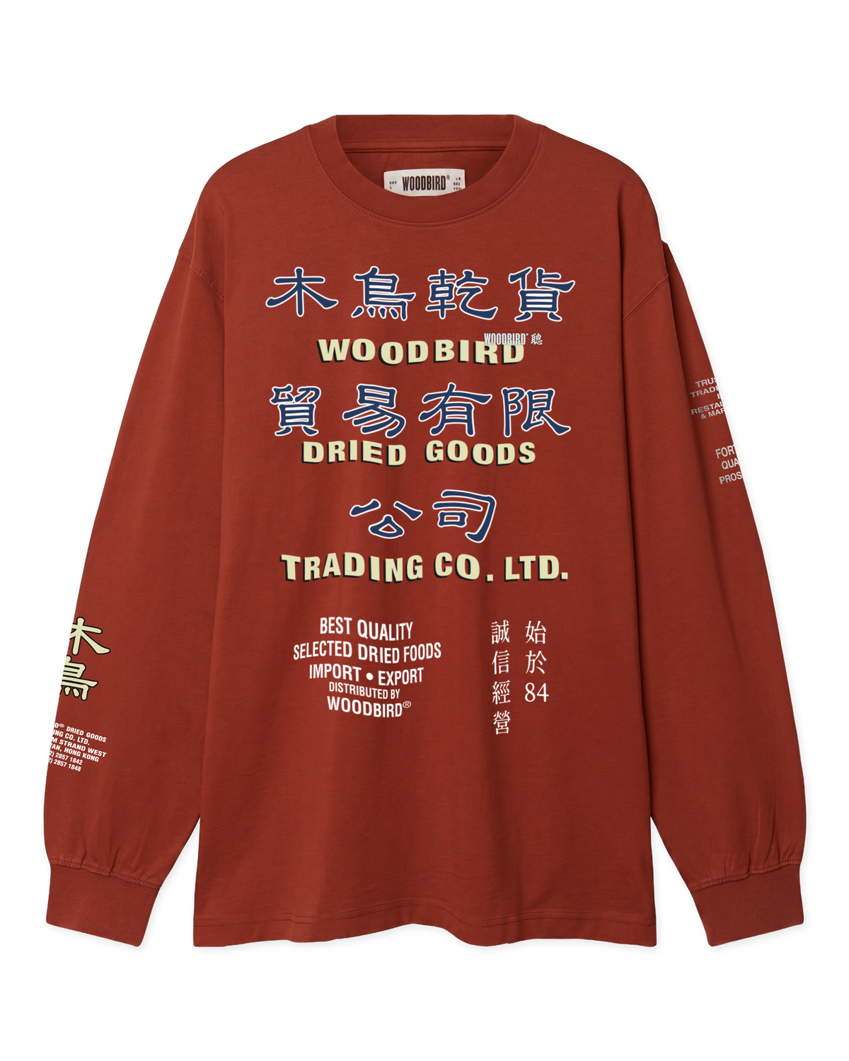 Woodbird WBBaine Trade LS Tee T-Shirts Red