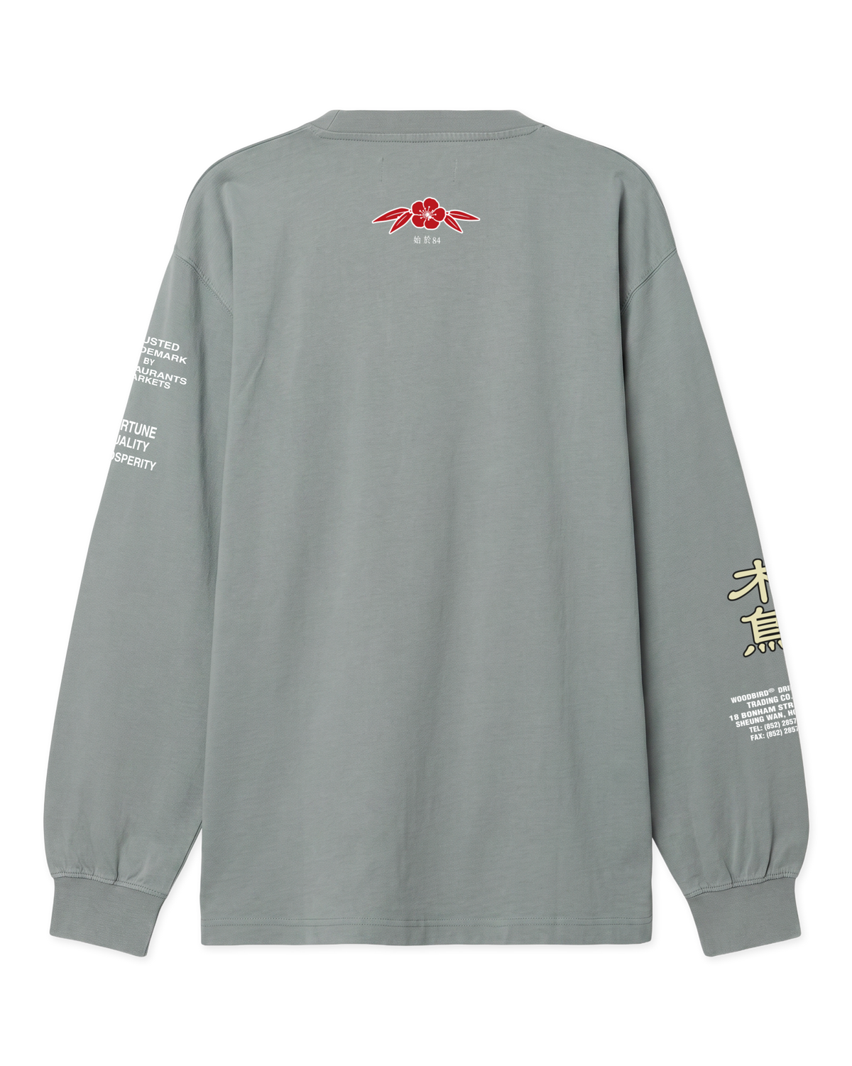Woodbird WBBaine Trade LS Tee T-Shirts Slate Blue