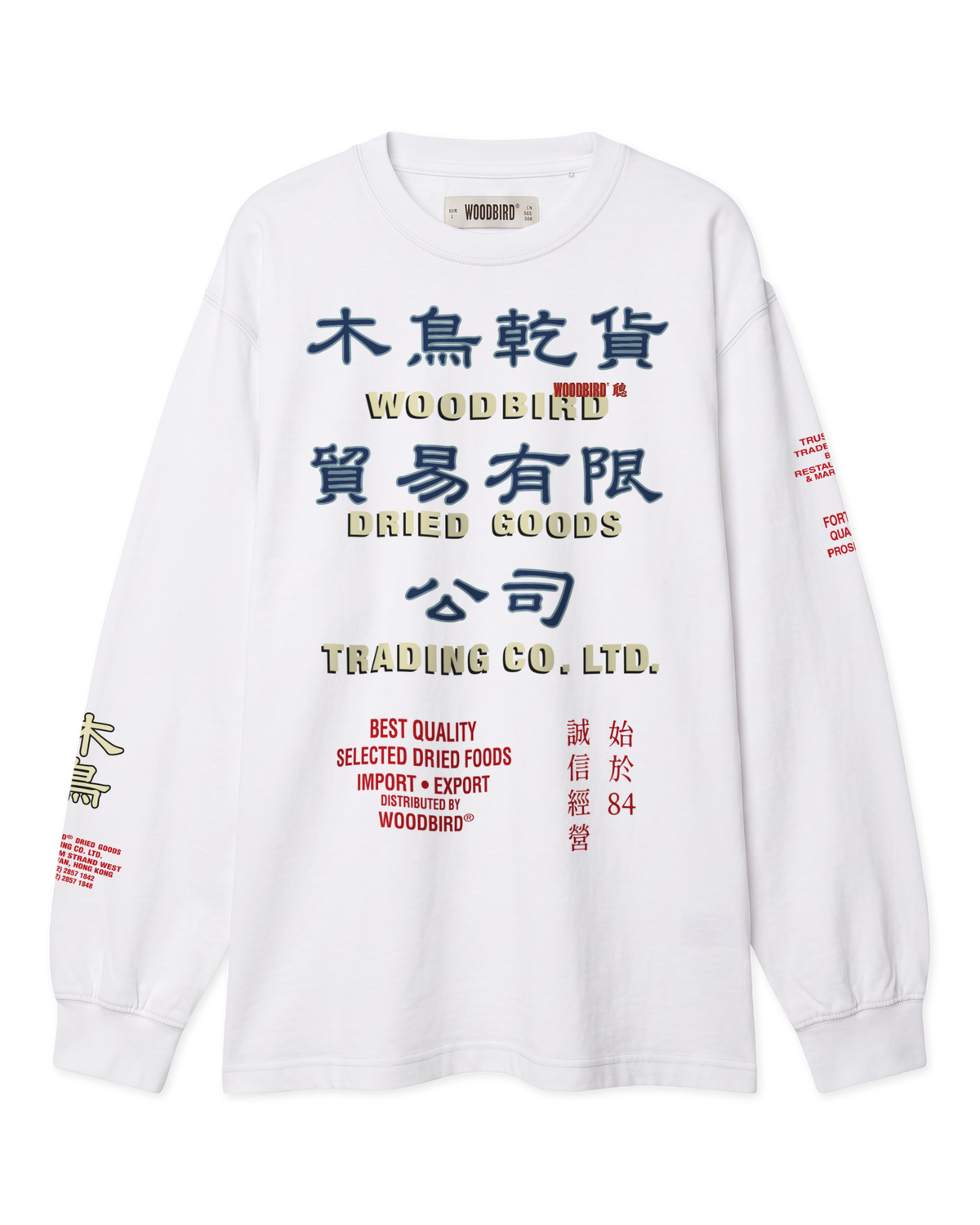 Woodbird WBBaine Trade LS Tee T-Shirts White