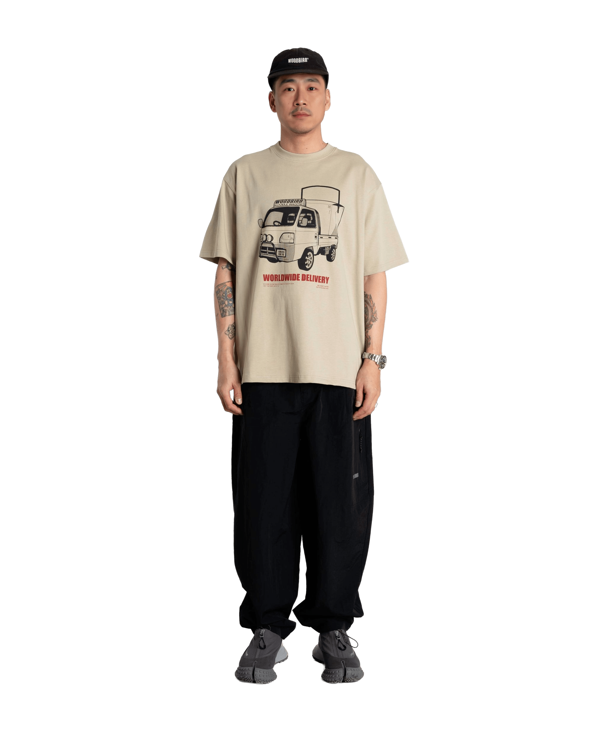 Woodbird WBBaine Truck Tee T-Shirts Stone