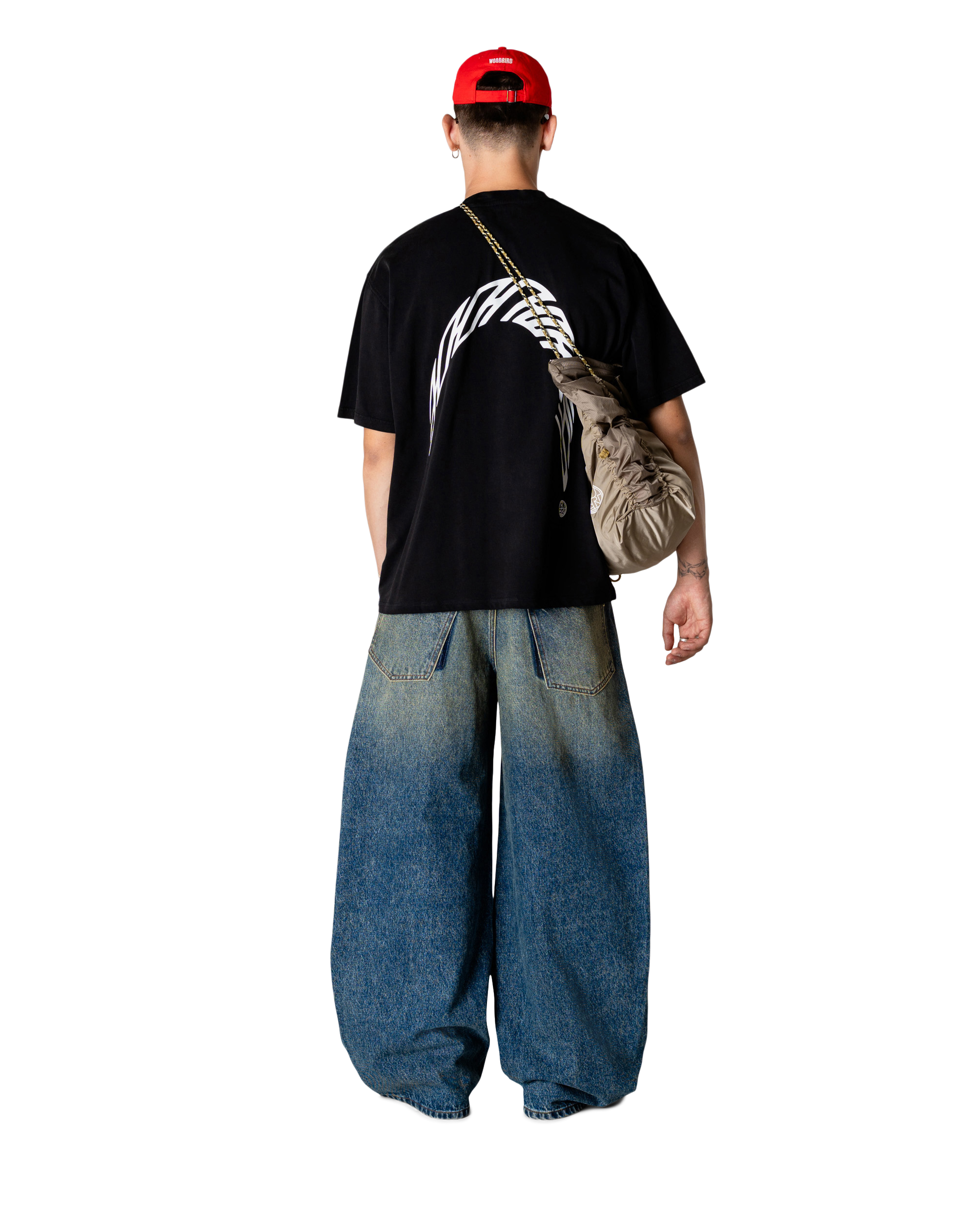 Woodbird WBBaine Warp Acid Tee T-Shirts Washed Black
