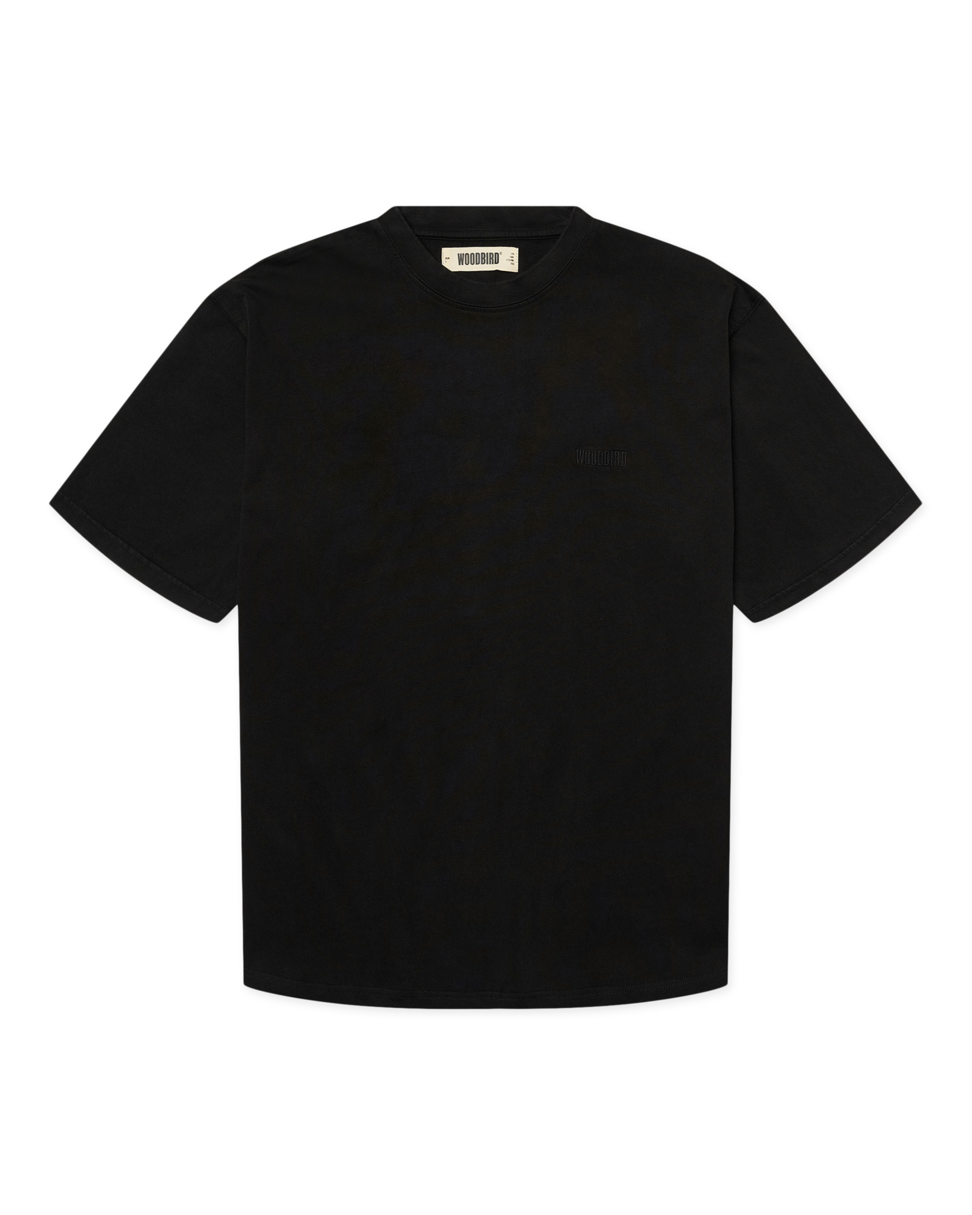 Woodbird WBBaine Warp Acid Tee T-Shirts Washed Black