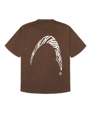 Woodbird WBBaine Warp Acid Tee T-Shirts Washed Brown